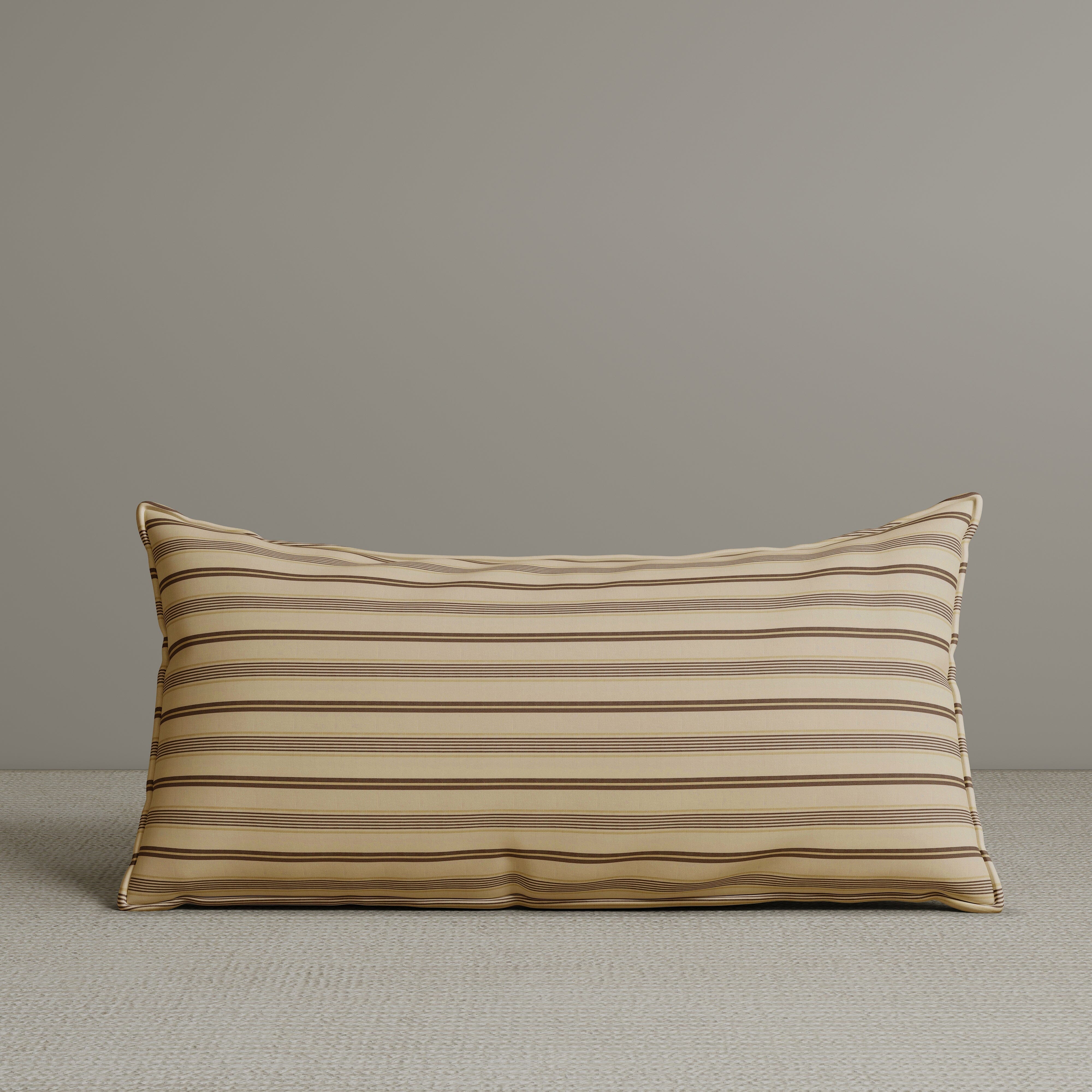 ‍Exclusive Waist Cushion in Cocoa Striped Cotton Linen, 56*27*12 CM (100% off) Cottonfy UK 1 PC In Stock 