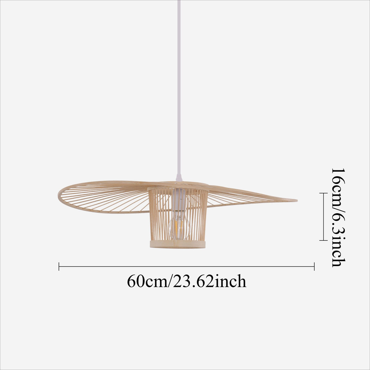 Lightsin Fan-Shape Bamboo Pendant Light for Organic Elegance and Warmth Lightsin UK 