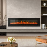 72 inch Wall Mounted Electric Fireplaces With Remote Control 9 Flame Colours Heater