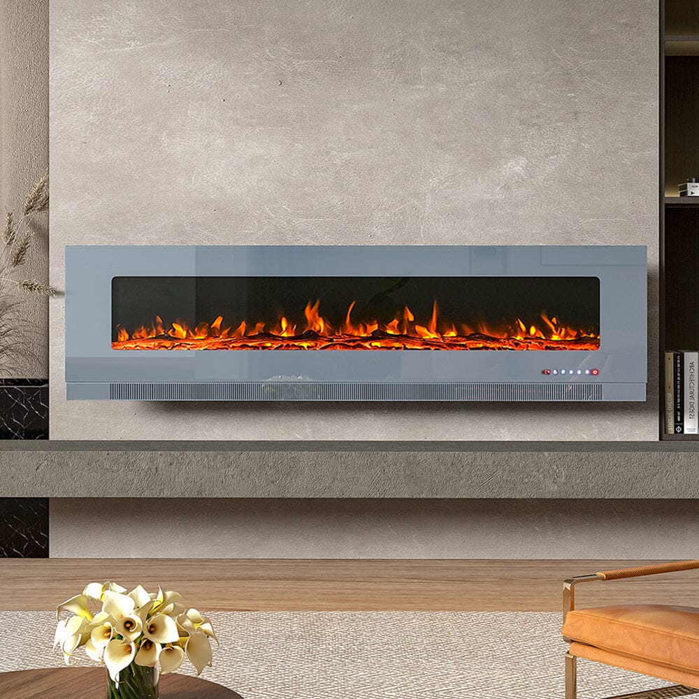 72 inch Wall Mounted Electric Fireplaces With Remote Control 9 Flame Colours Heater Wall Mounted Fireplaces Living and Home 