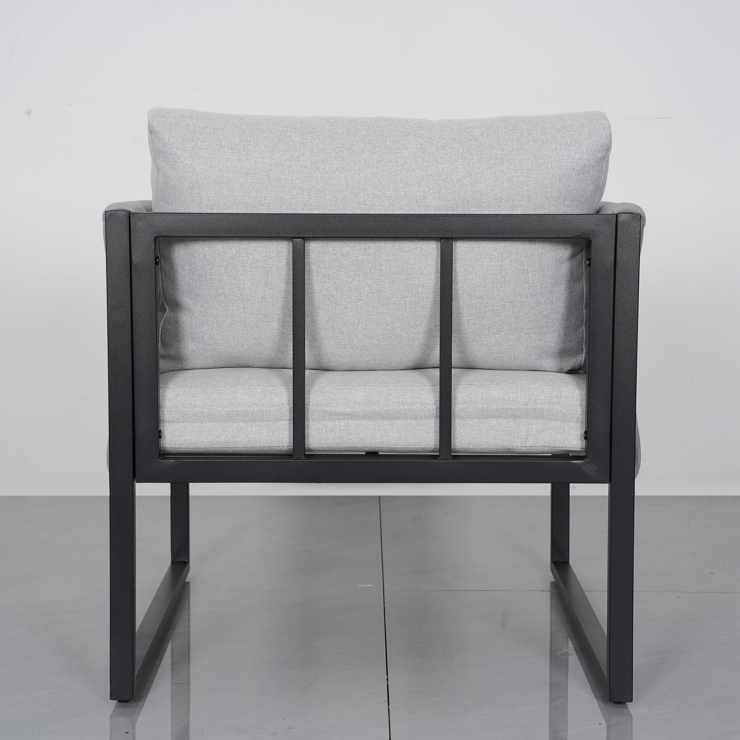 4 Piece Outdoor Garden Sofa Set with Rope Detailing and Sturdy Metal Frame Living and Home 