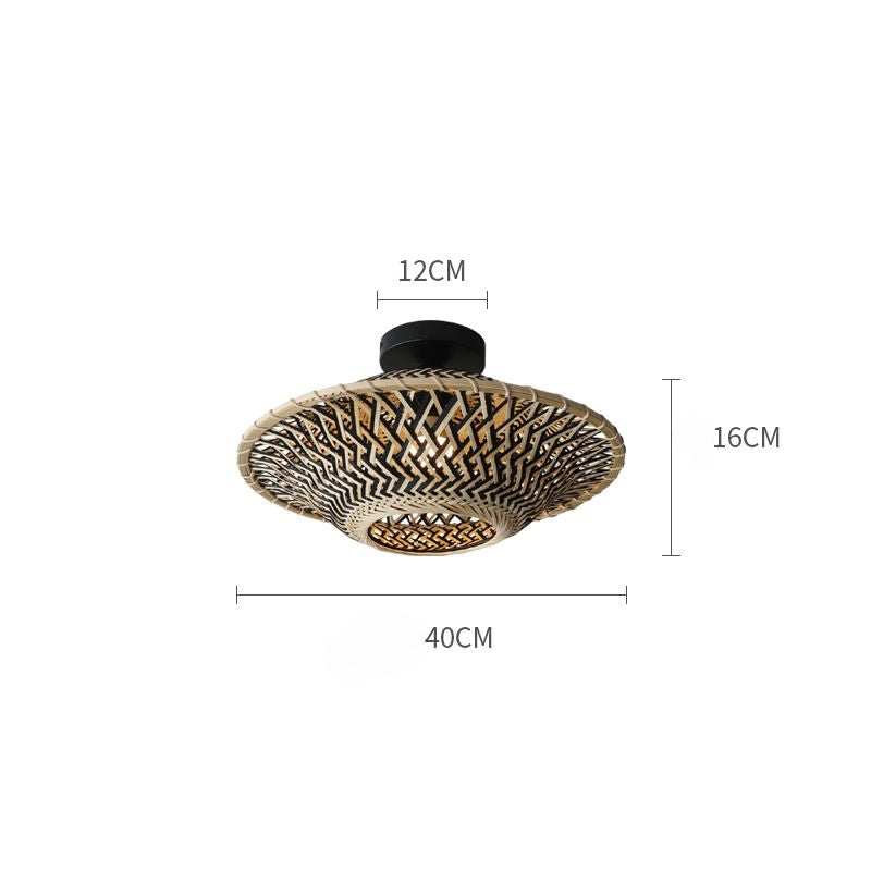 Lightsin Bamboo Radiance Handwoven LED Ceiling Light Lightsin UK 