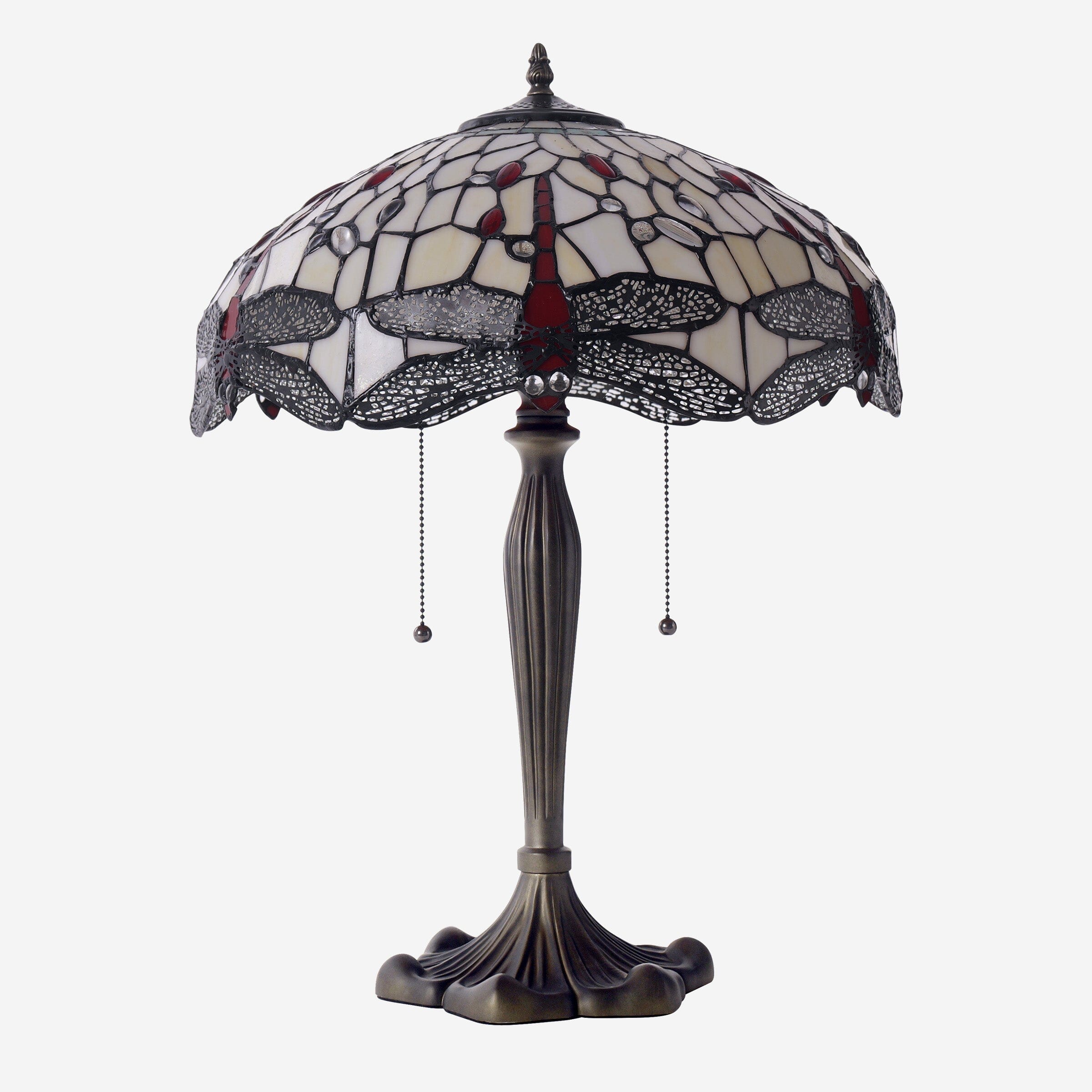 Lightin Tiffany Table Lamp | Handcrafted Stained Glass Dragonfly Series Lightsin UK 