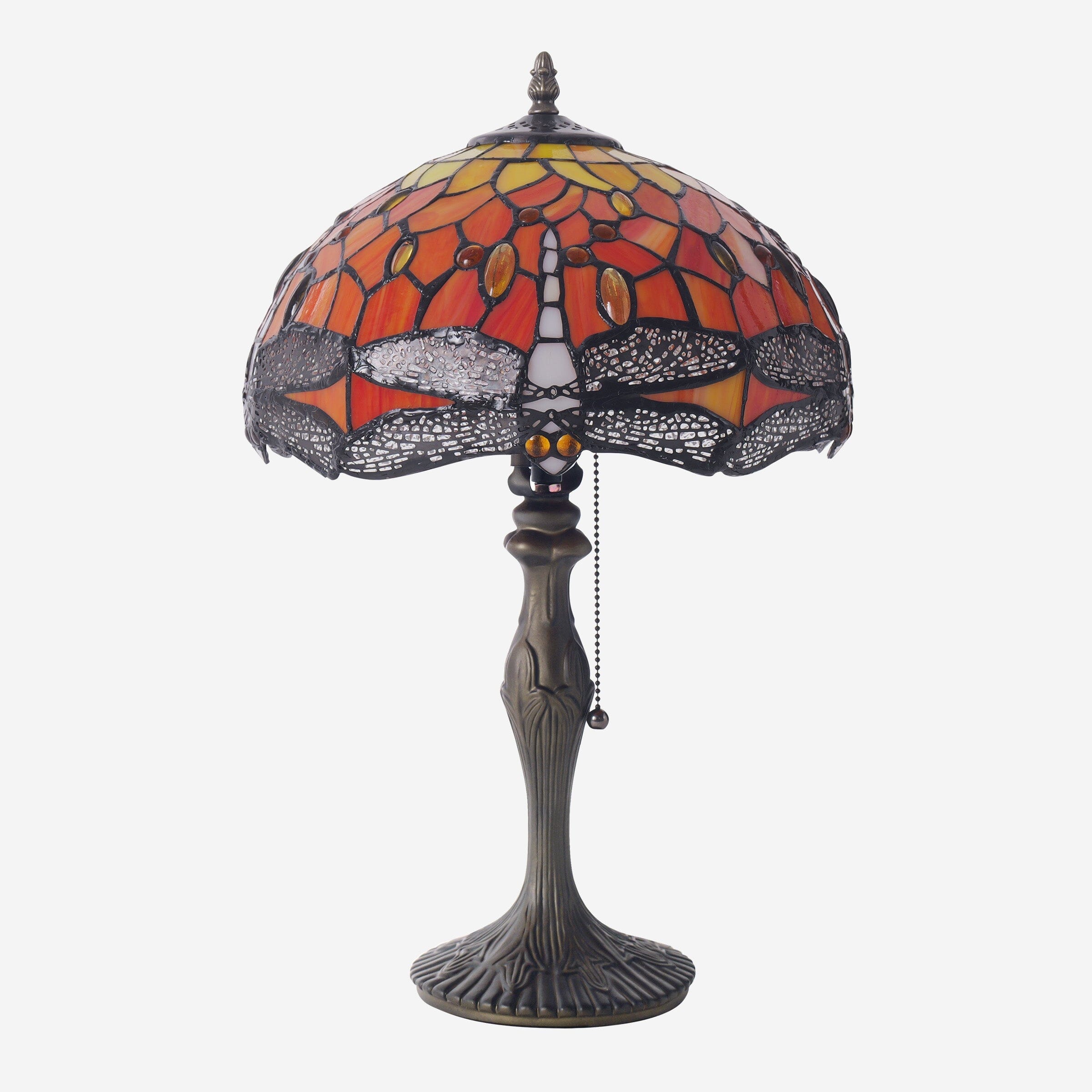Lightin Tiffany Table Lamp | Handcrafted Stained Glass Dragonfly Series Lightsin UK 