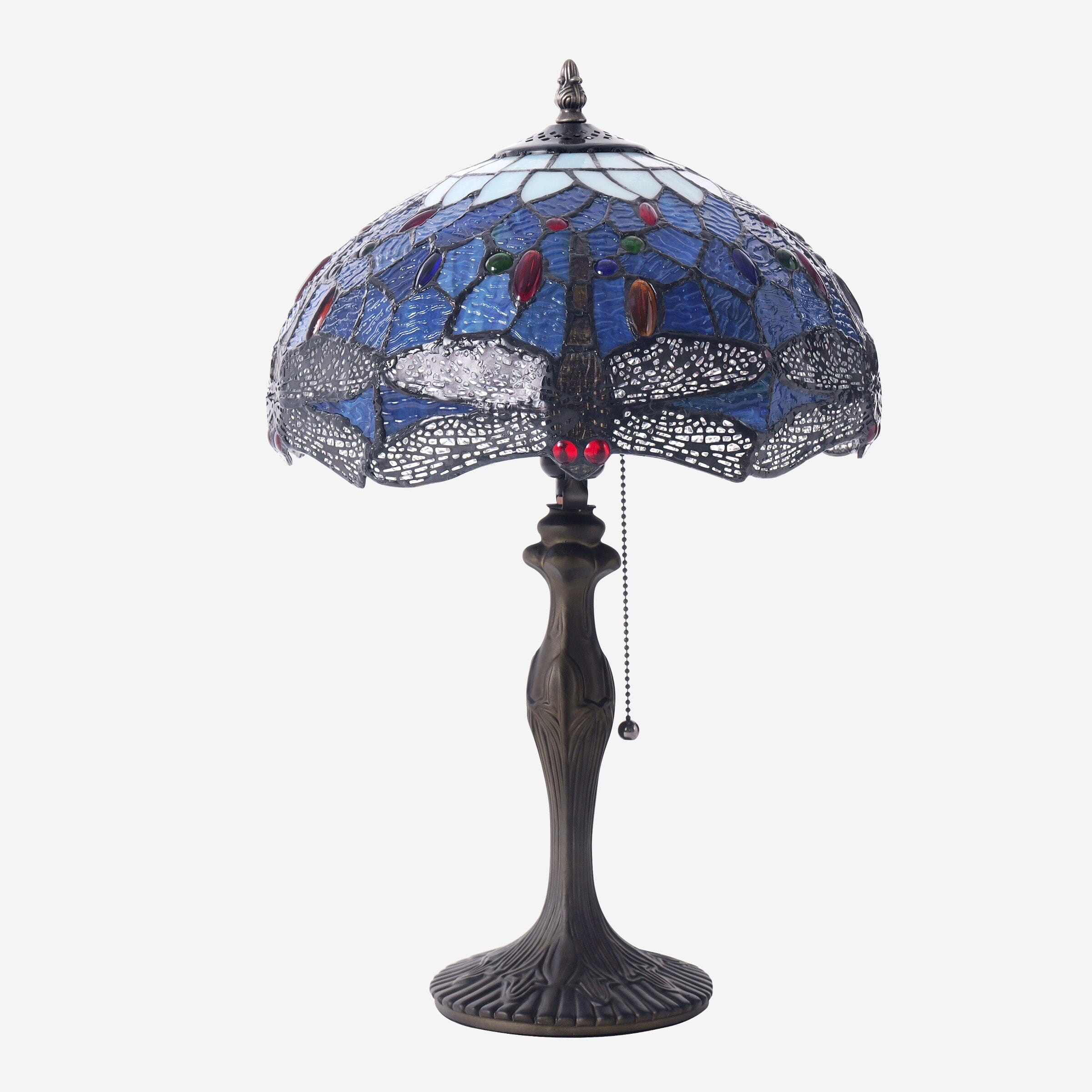 Lightin Tiffany Table Lamp | Handcrafted Stained Glass Dragonfly Series Lightsin UK 