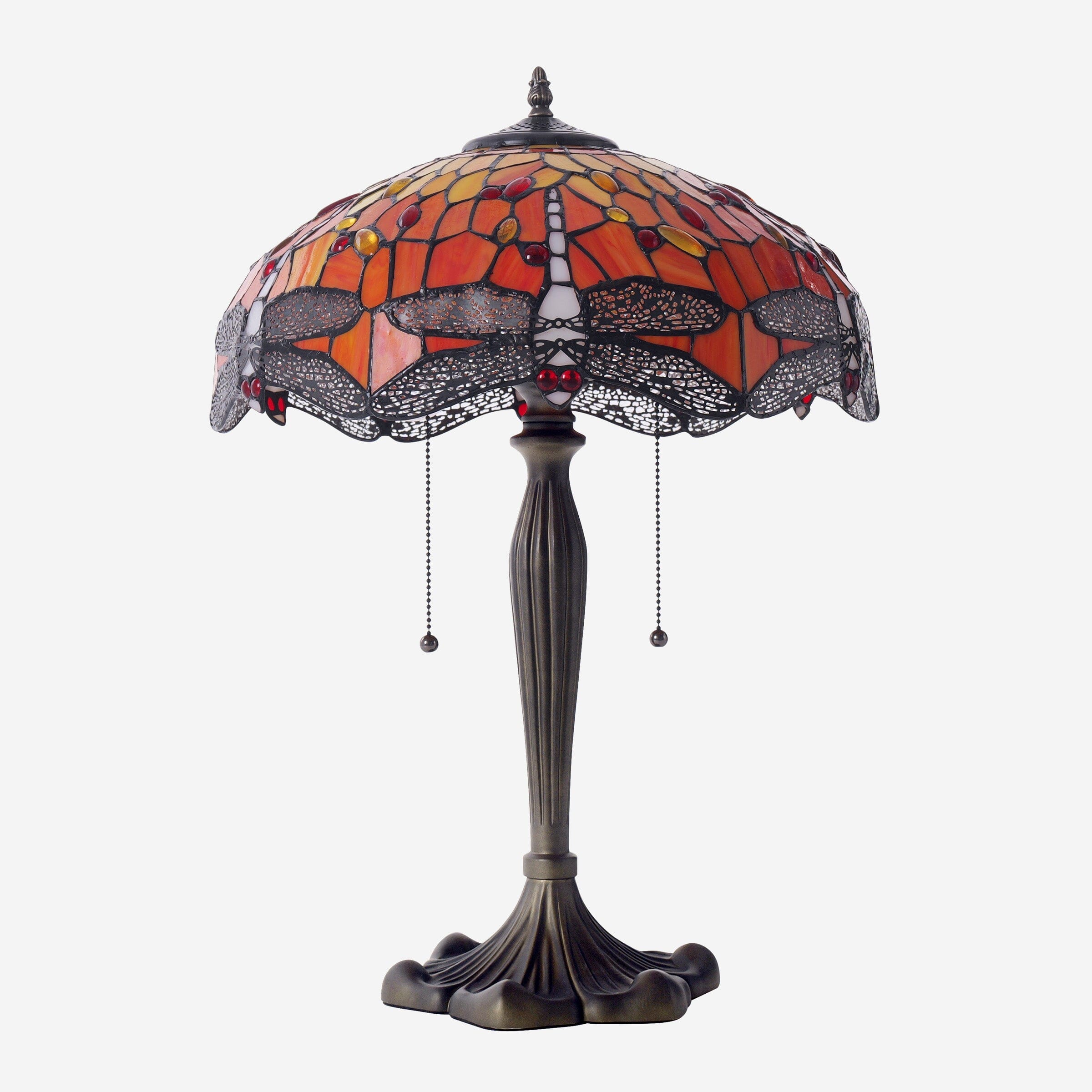 Lightin Tiffany Table Lamp | Handcrafted Stained Glass Dragonfly Series Lightsin UK 