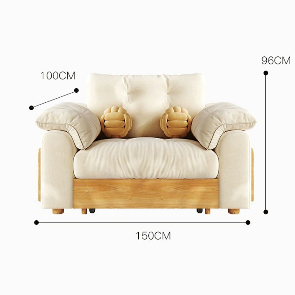 Cottonfy Solid Wood Folding Sofa Bed with Sleeper Chaise Cottonfy UK Single Velvet Full-Paid