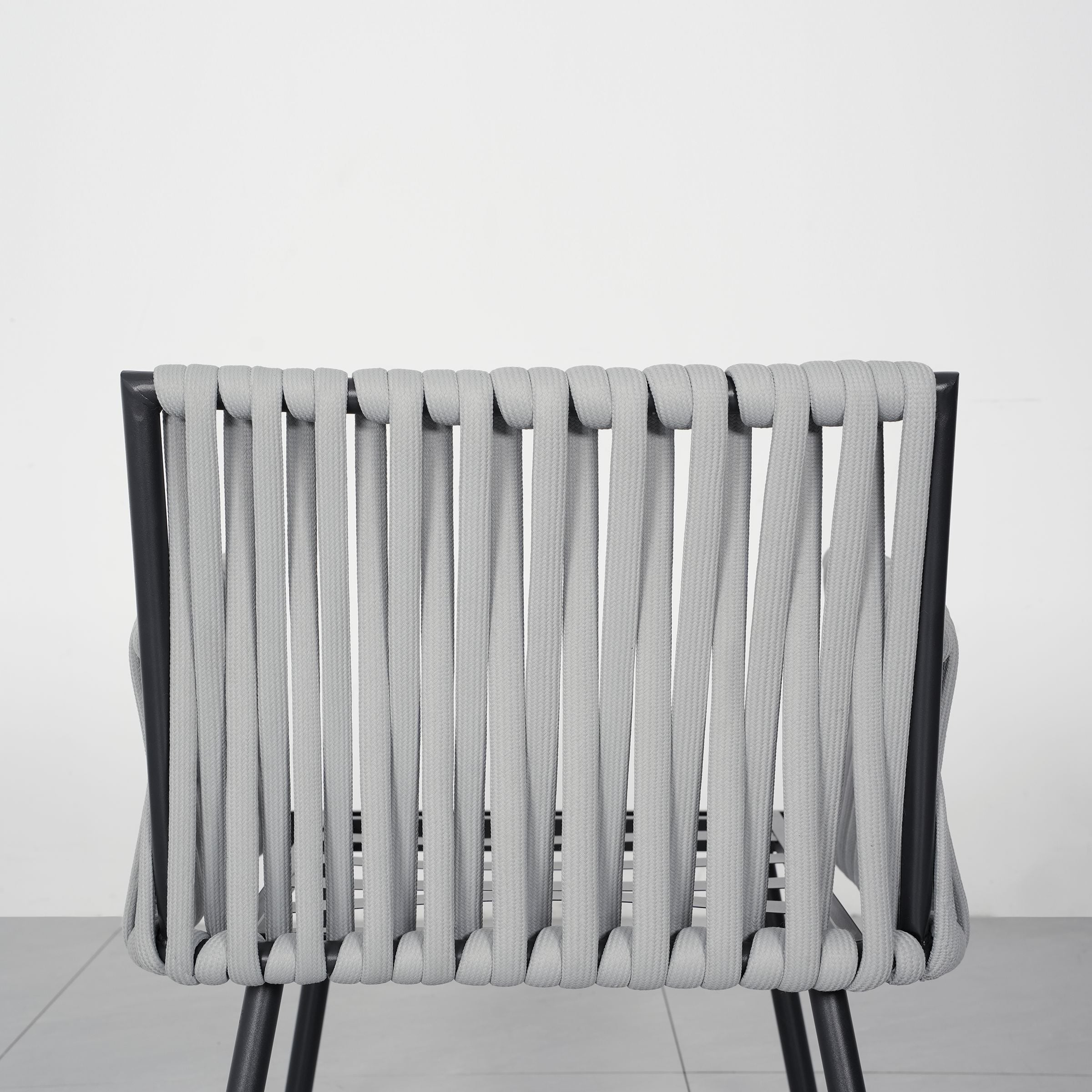 Outdoor Garden Furniture Set with Rope Weave and All Metal Frame 4 Piece Design Living and Home 