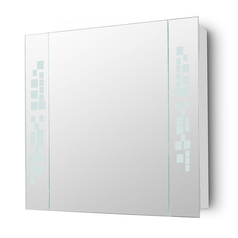Contemporary Rectangle Wall Mounted LED Mirror Cabinet Living and Home 