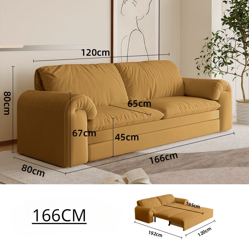 Cottonfy Cream Convertible Sleeper Sofa Bed with Drawers Cottonfy UK 