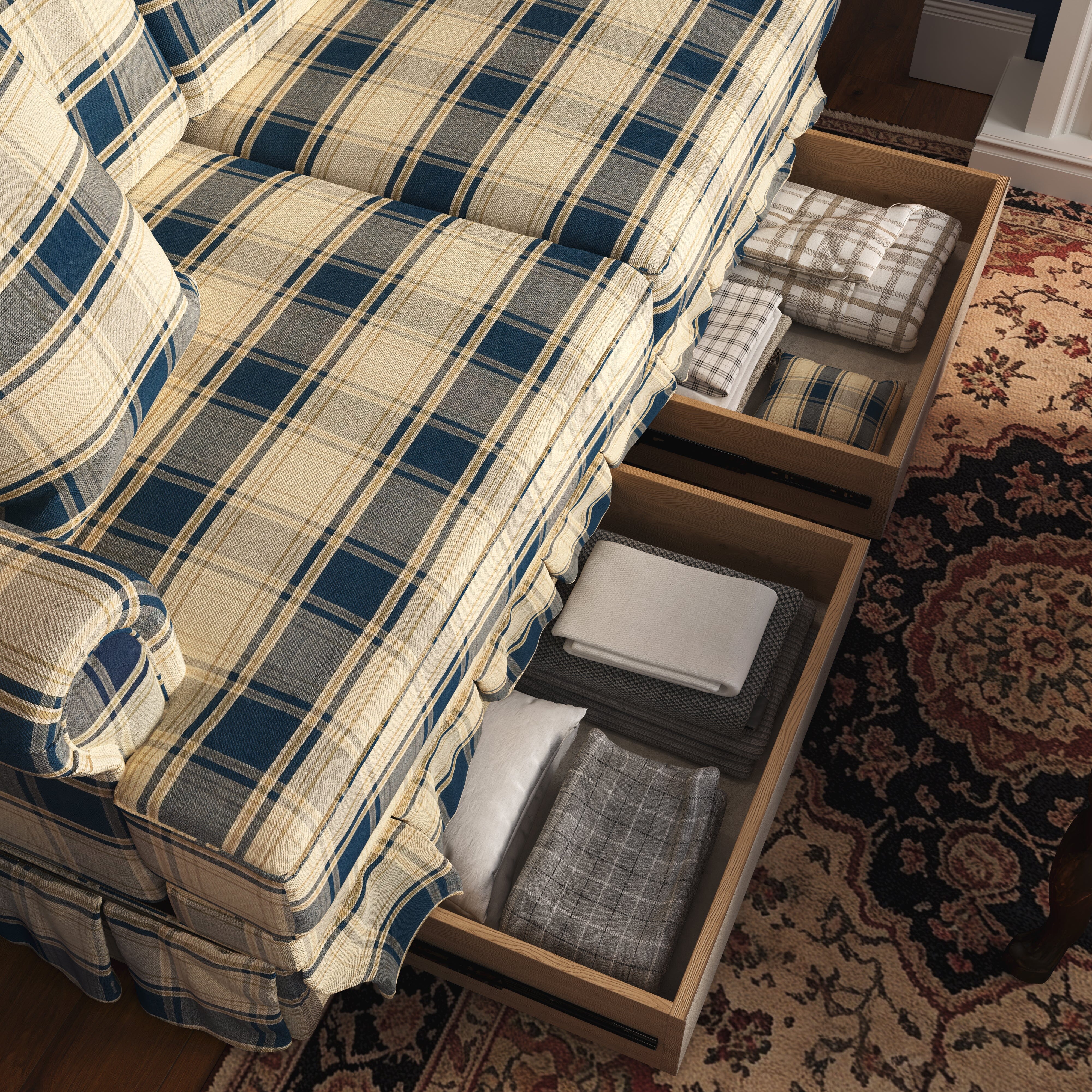Cottonfy Kensington Chesterfield Style Retro Sofa with Storage Cottonfy UK 