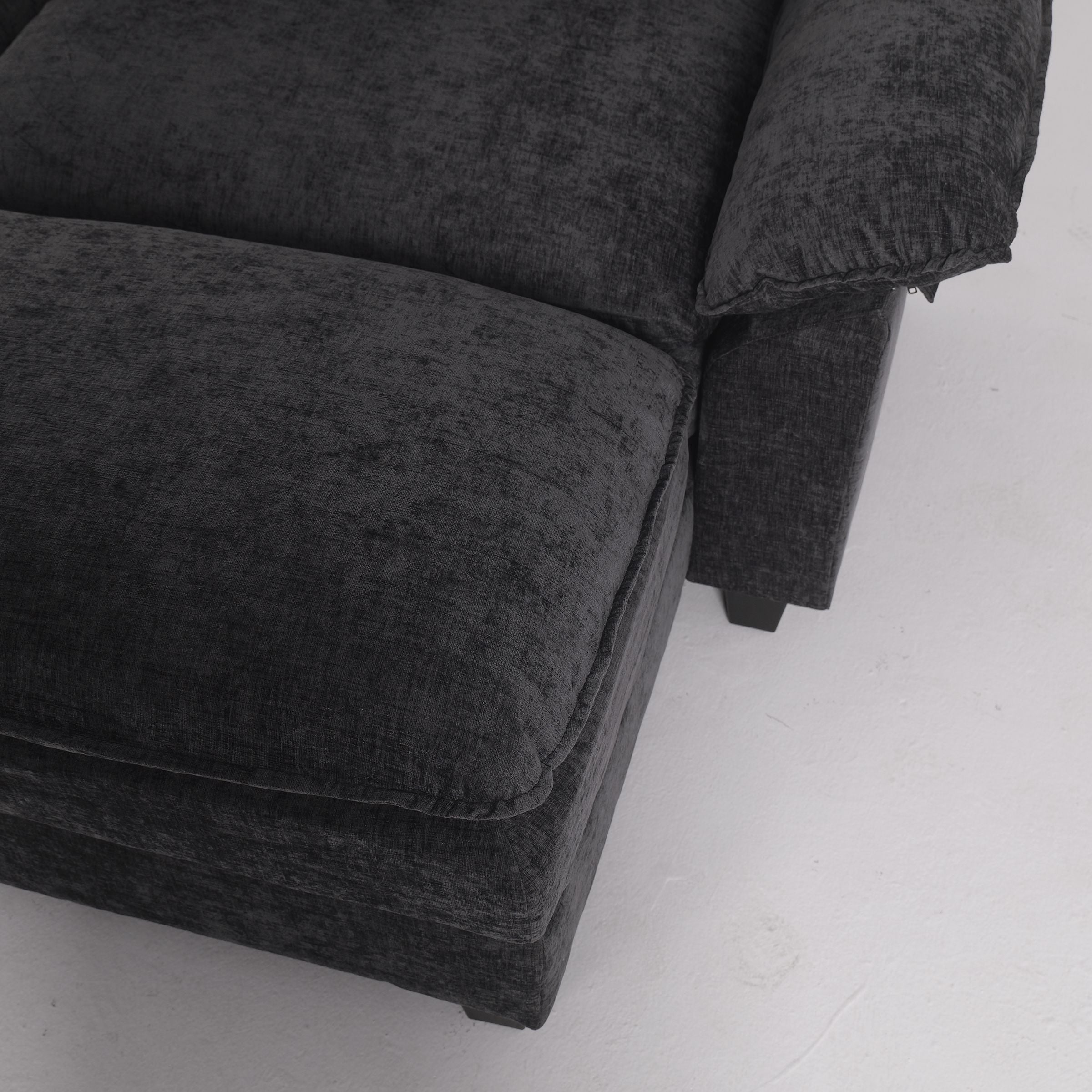 Modular Sofa Set with Chenille Upholstery and Wooden Frame 2 Seater Sofas Living and Home 