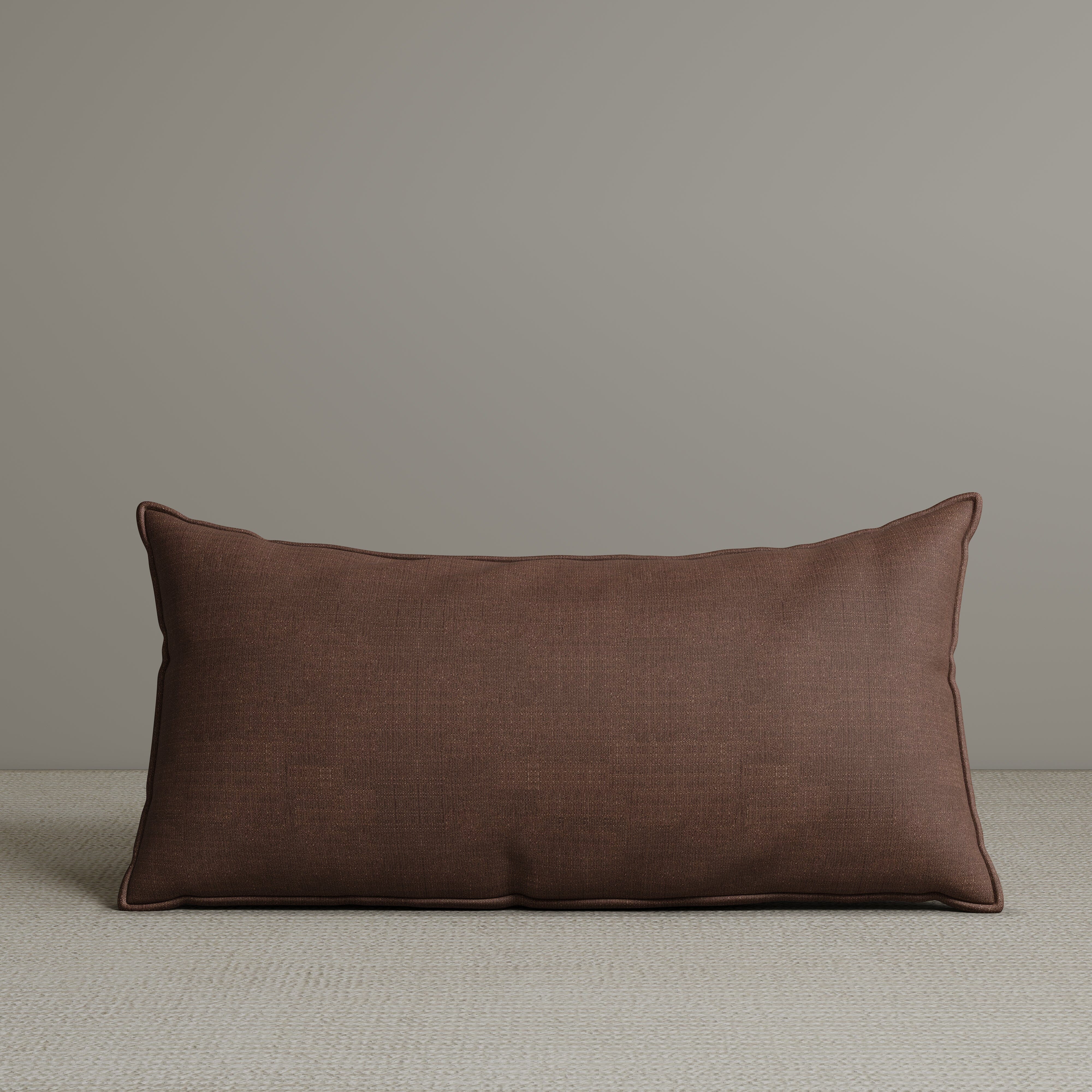 Exclusive Waist Cushion in Dark Brown Cotton Linen, 56*27*12 CM Cottonfy UK 1 PC In Stock 
