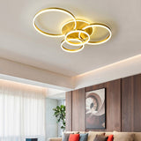 2/3.5 ft Circles Ceiling Light with LED Dimmable/Non-Dimmable Ceiling Lights Living and Home 5 Rings Non-Dimmable 