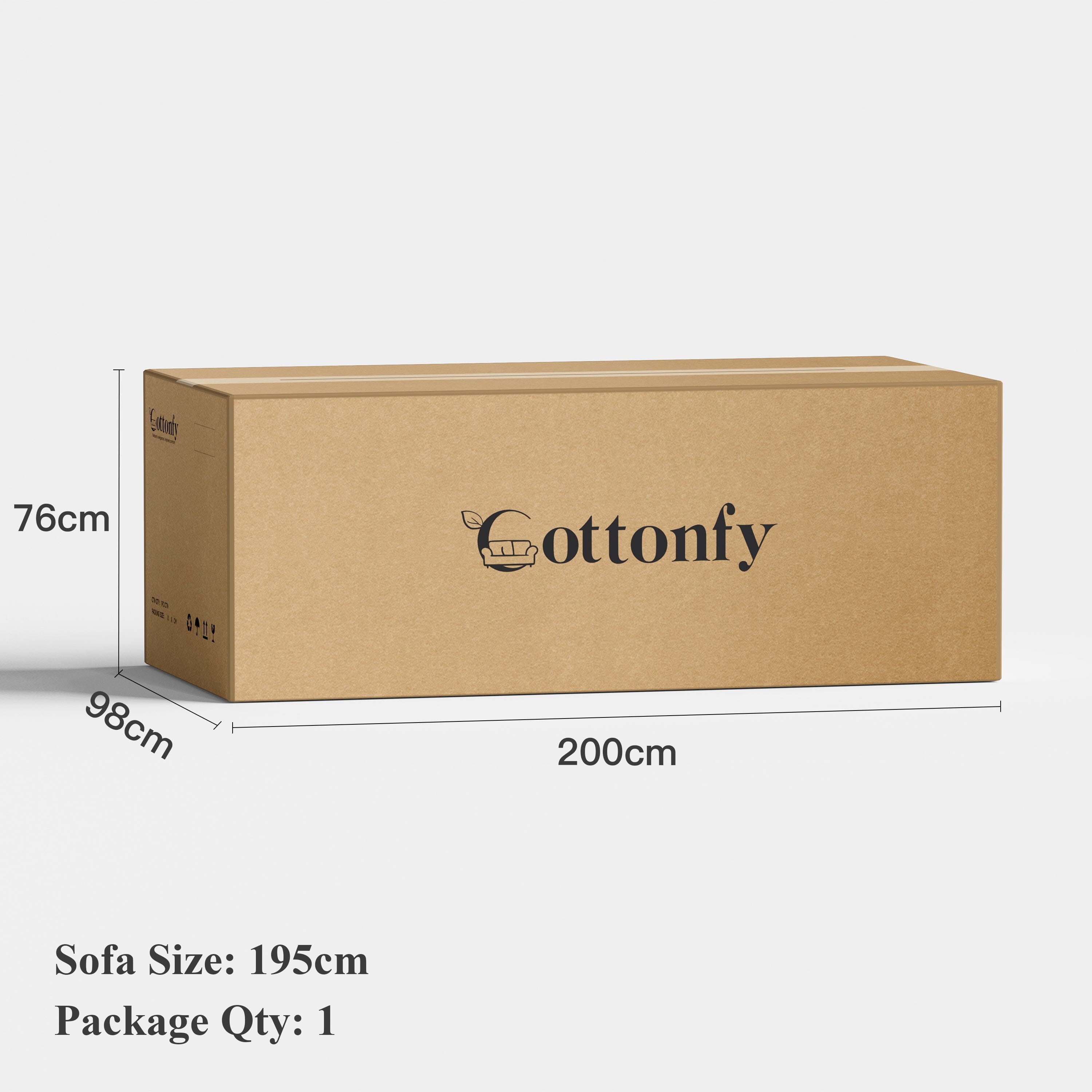 Cottonfy Creamy Tofu Block Pullout Sofa Bed with Storage Cottonfy UK 