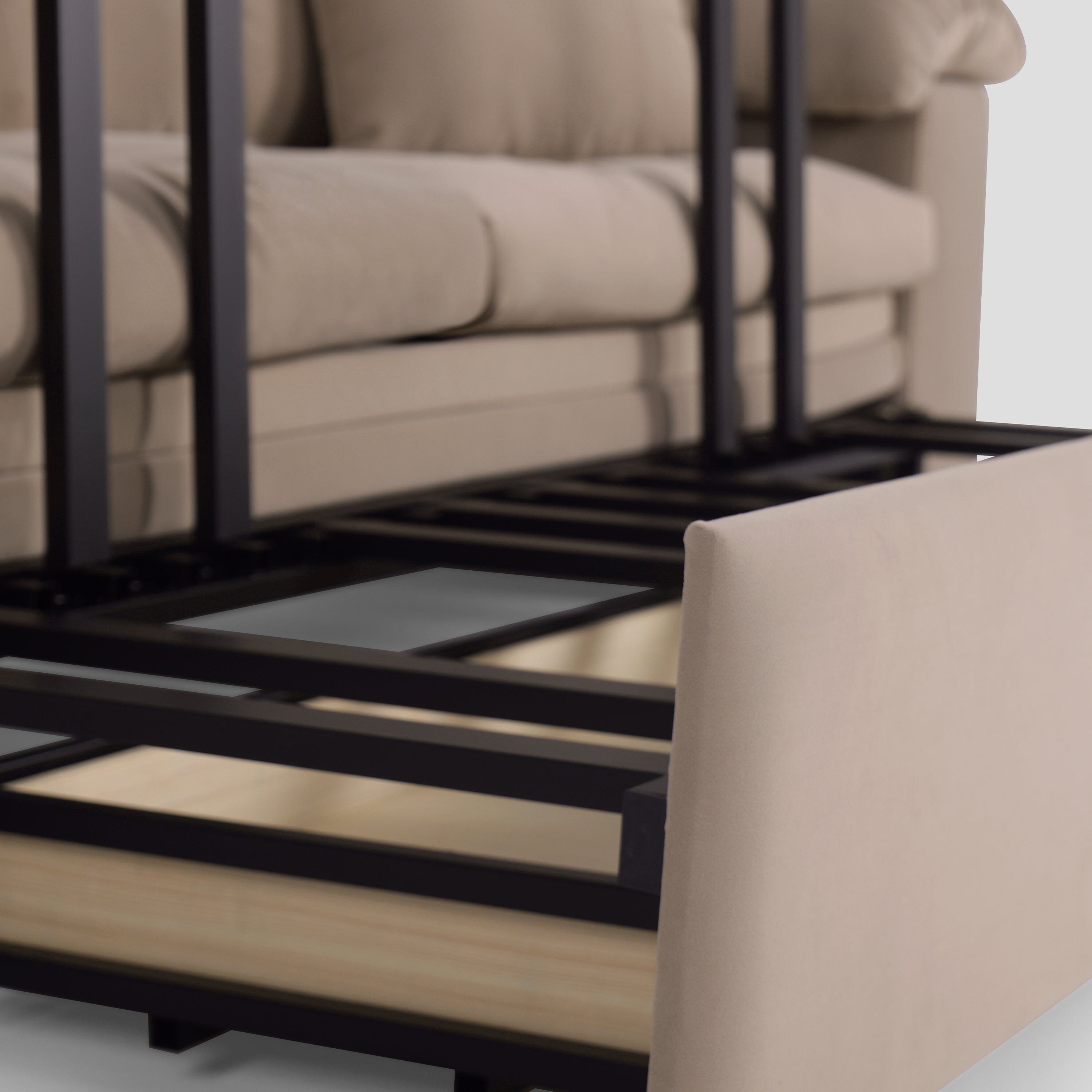 Cottonfy Multifunctional Sleeper 3 Seater Sofa Bed with Storage Space Cottonfy UK 