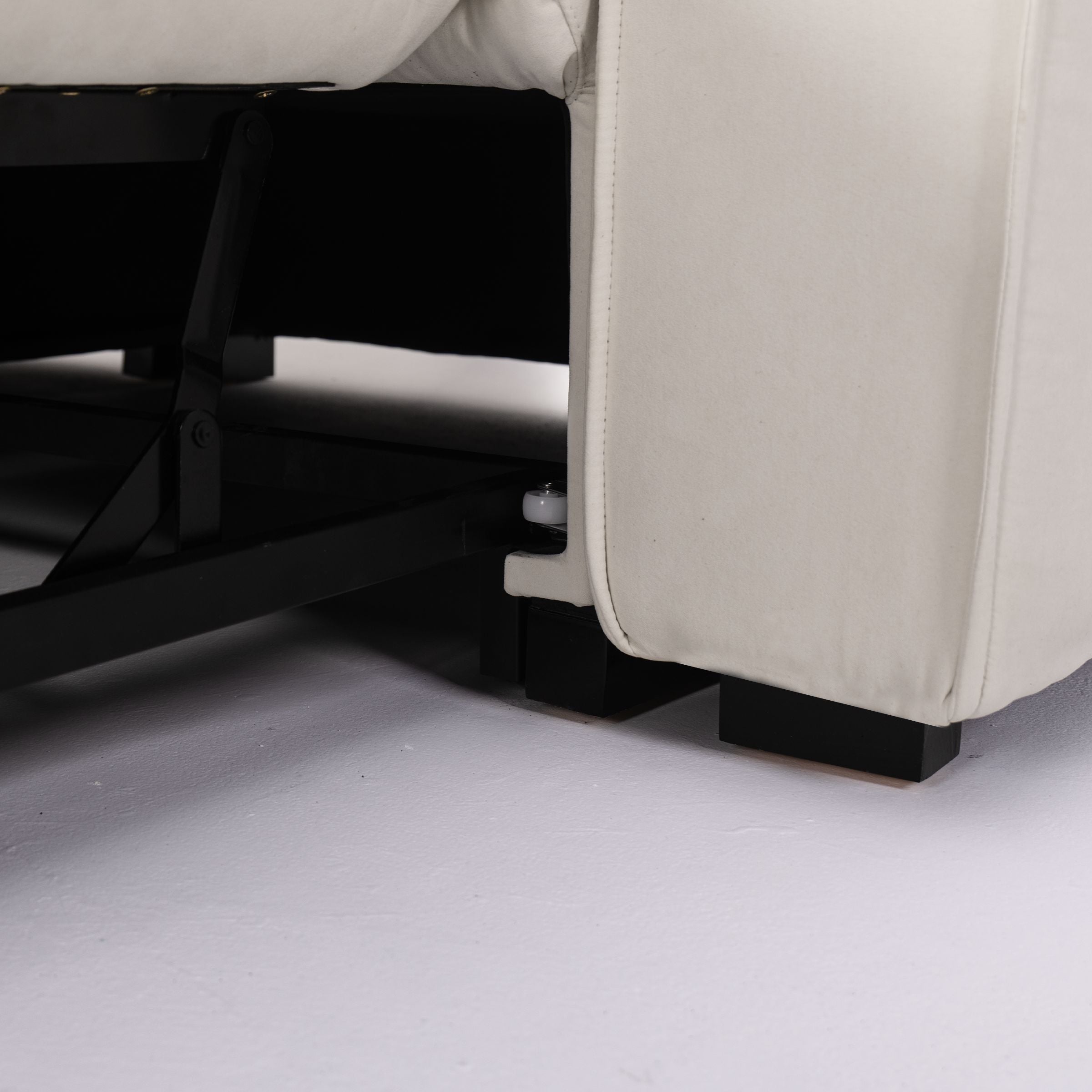 Cottonfy Creamy Tofu Block Pullout Sofa Bed with Storage Cottonfy UK 