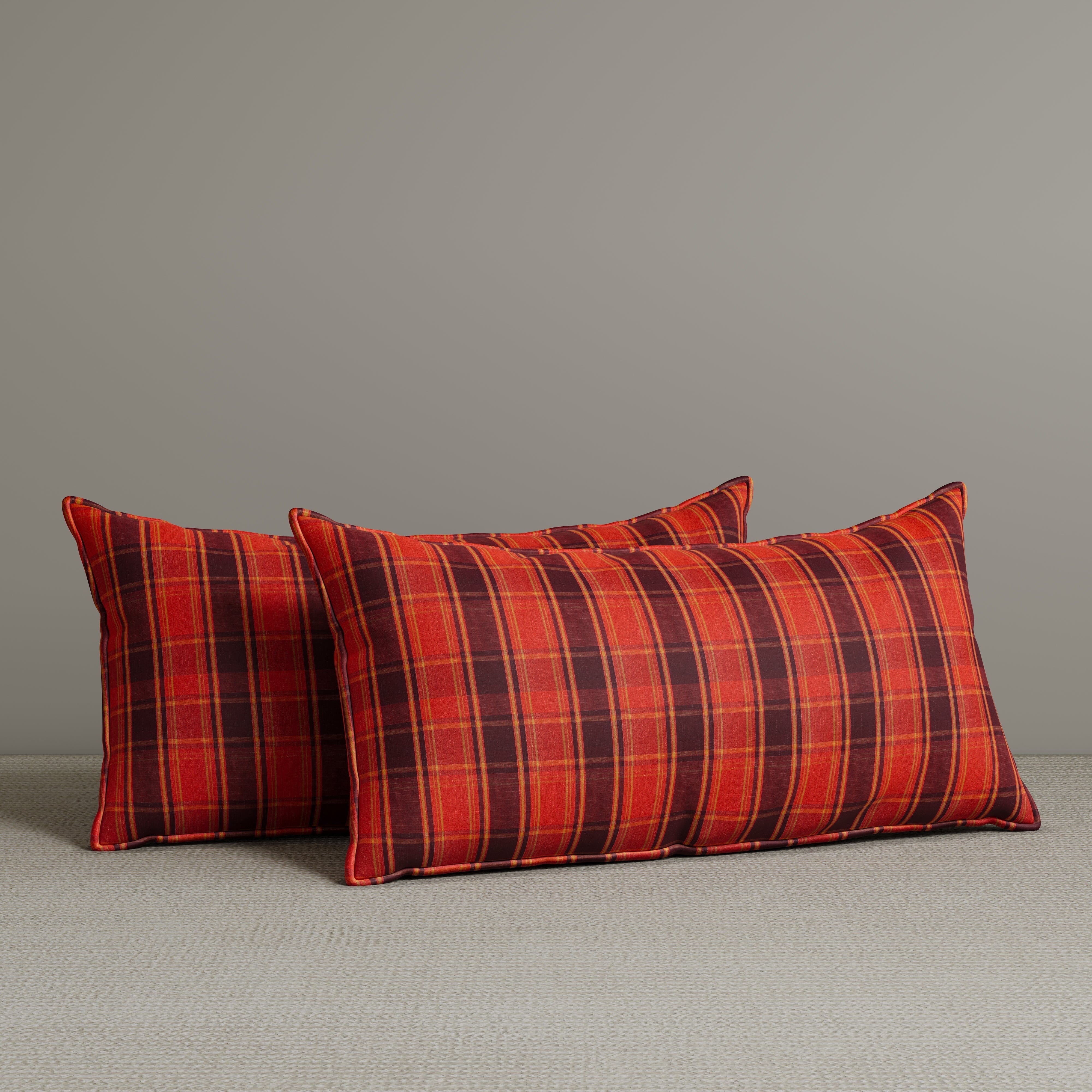 ‍Exclusive Waist Cushion in Autumn Spice Checkered Cotton Linen, 56*27*12 CM (100% off) Cottonfy UK 