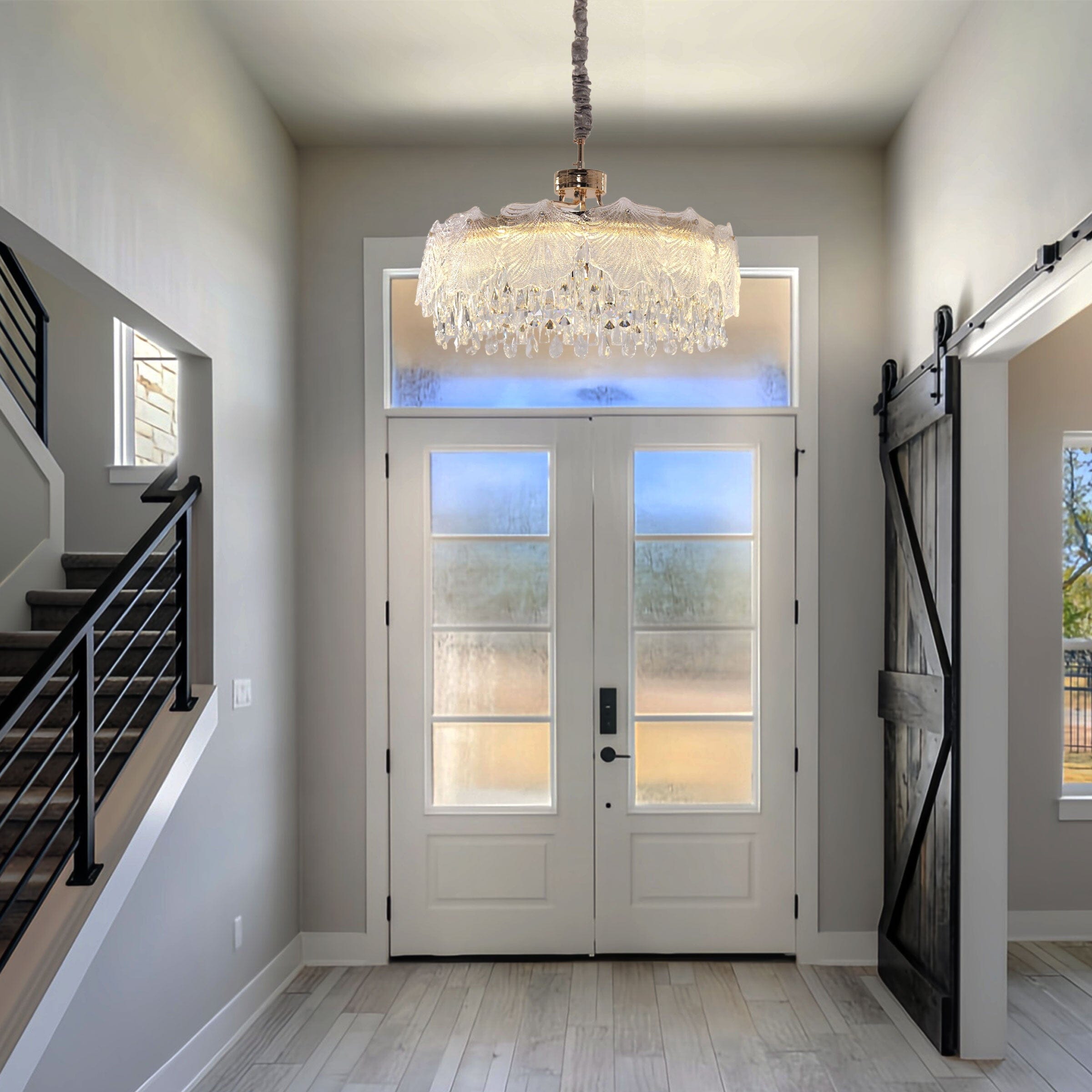Lightsin Opulent Gold Chandelier Ceiling Light with Crystal Accents Lightsin UK 
