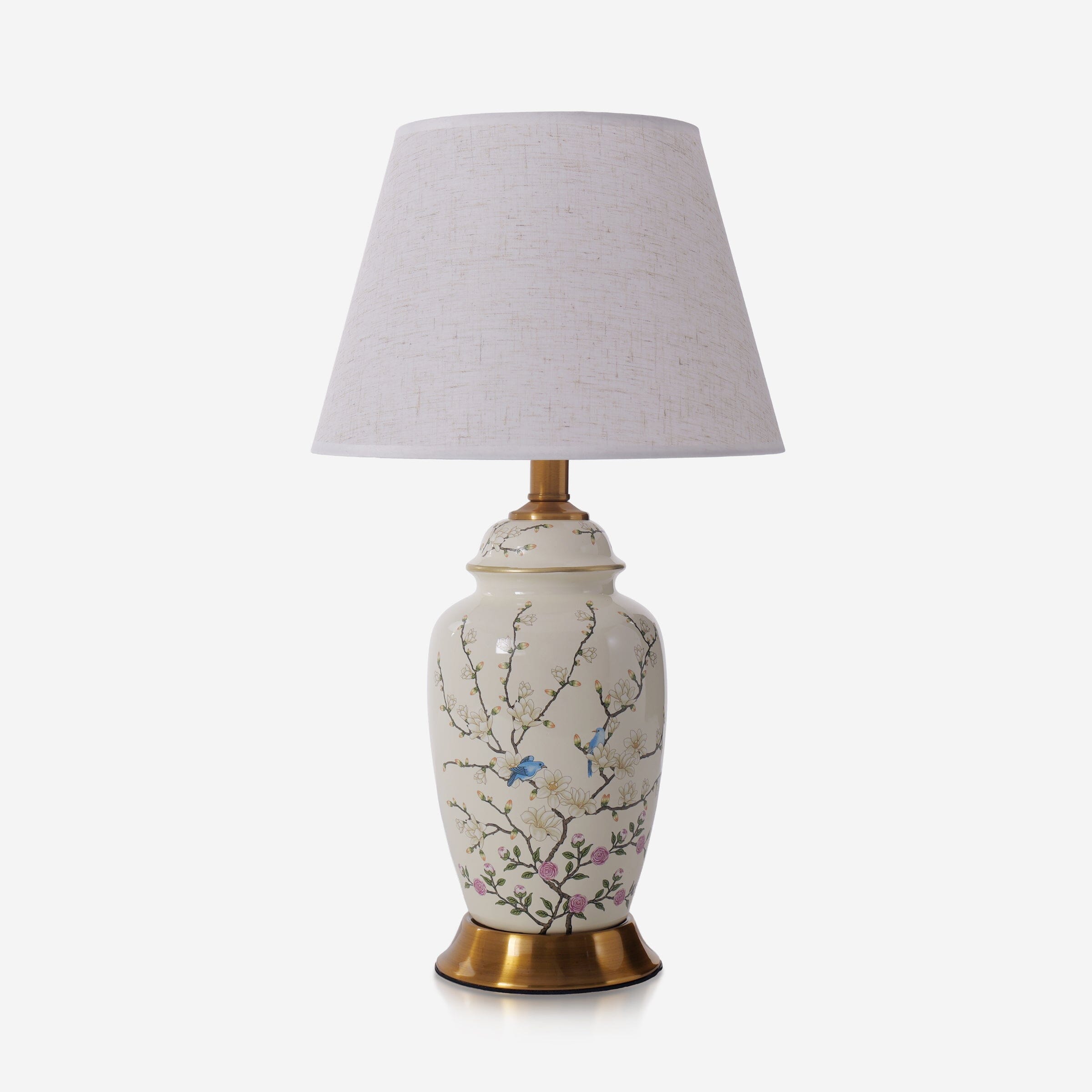 Lightsin Chinoiserie Hand-Painted Ceramic Ginger Jar Table Lamp Lightsin UK 