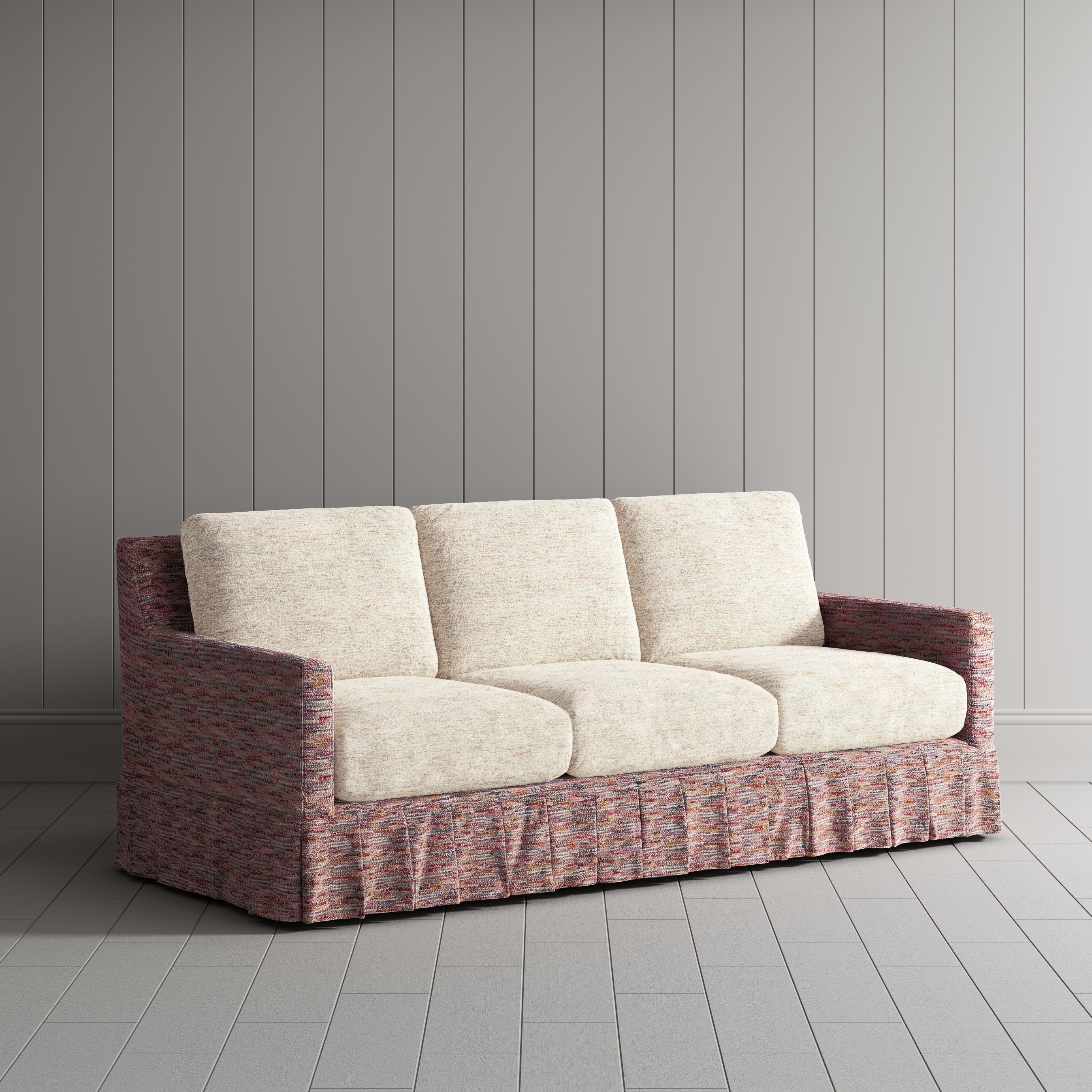 Cottonfy Country Check Sofa with Removable Skirted Covers May Sale Living and Home Violet Printed Cotton Linen 