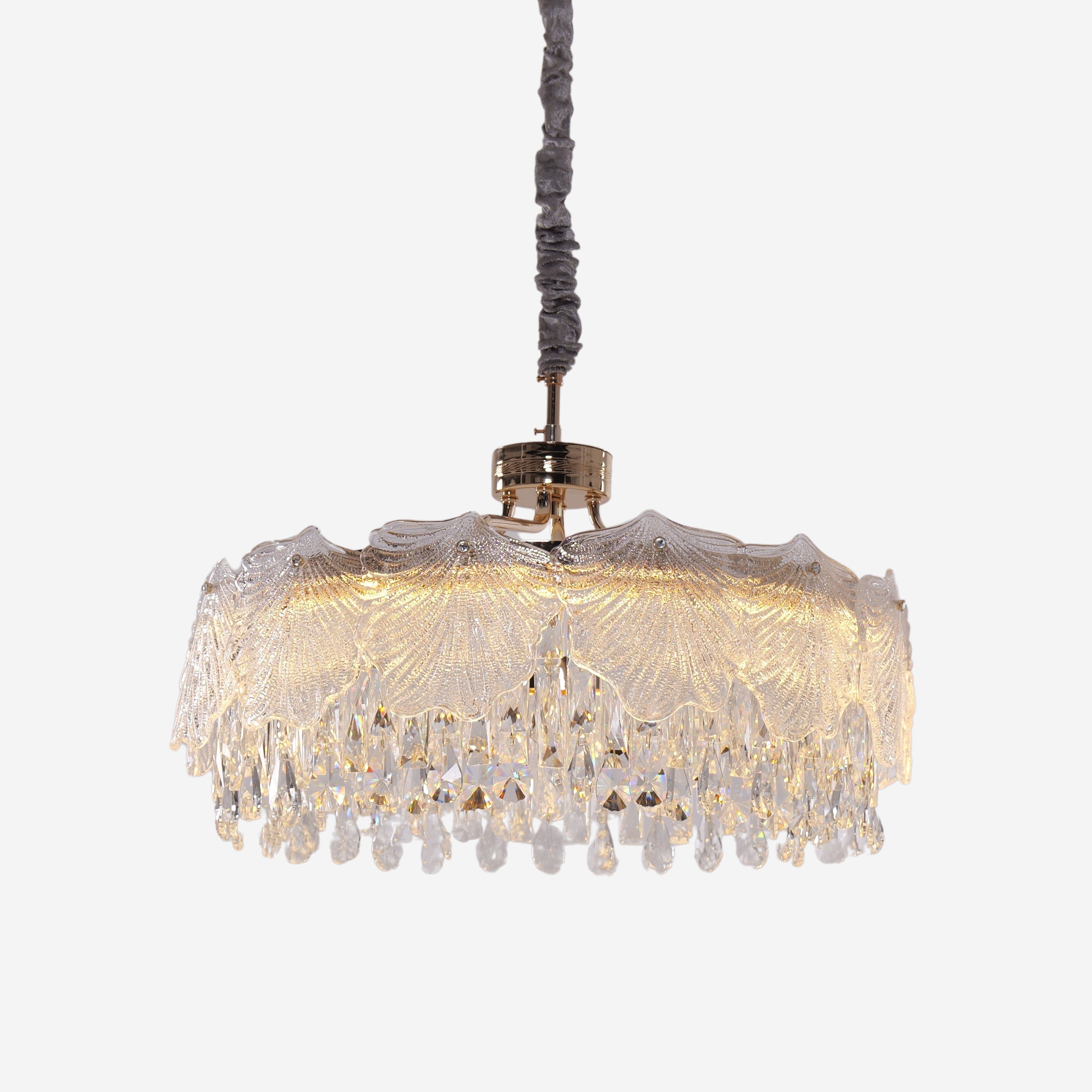 Lightsin Opulent Gold Chandelier Ceiling Light with Crystal Accents Lightsin UK 