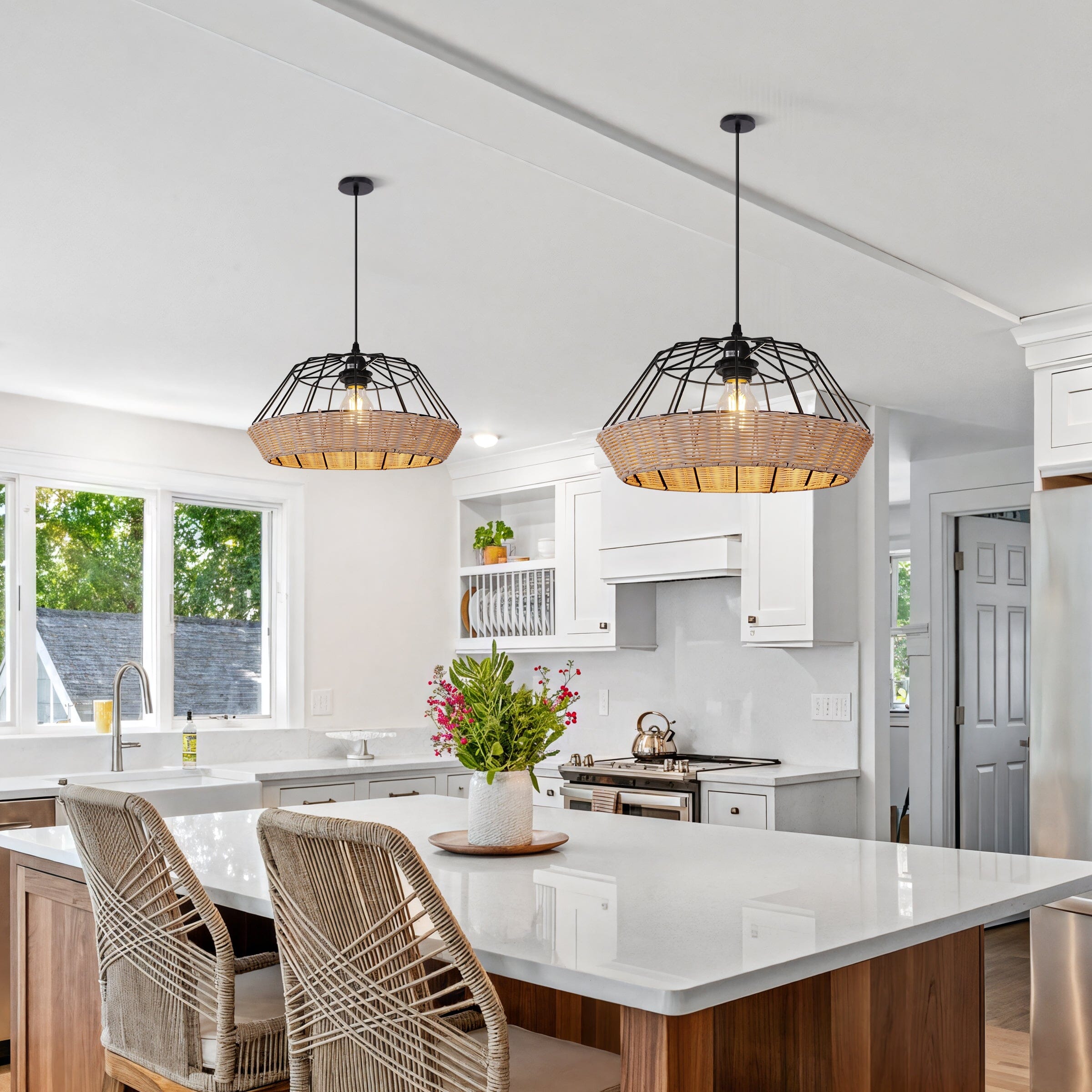 Lightsin Geometric Bamboo Pendant Light for a Touch of Natural Modernity Lightsin UK 