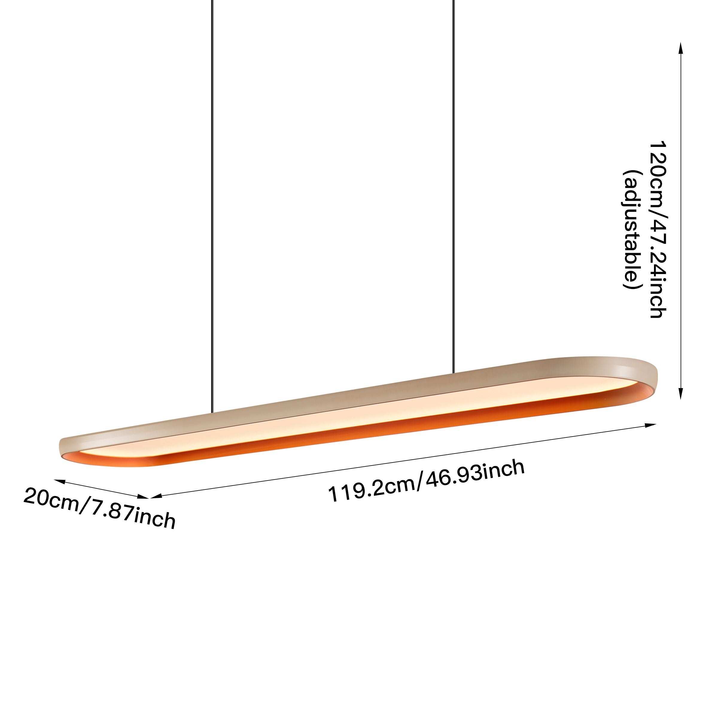 Lightsin Dimmable LED Pendant Light Oval Ceiling Light UK Lightsin UK 