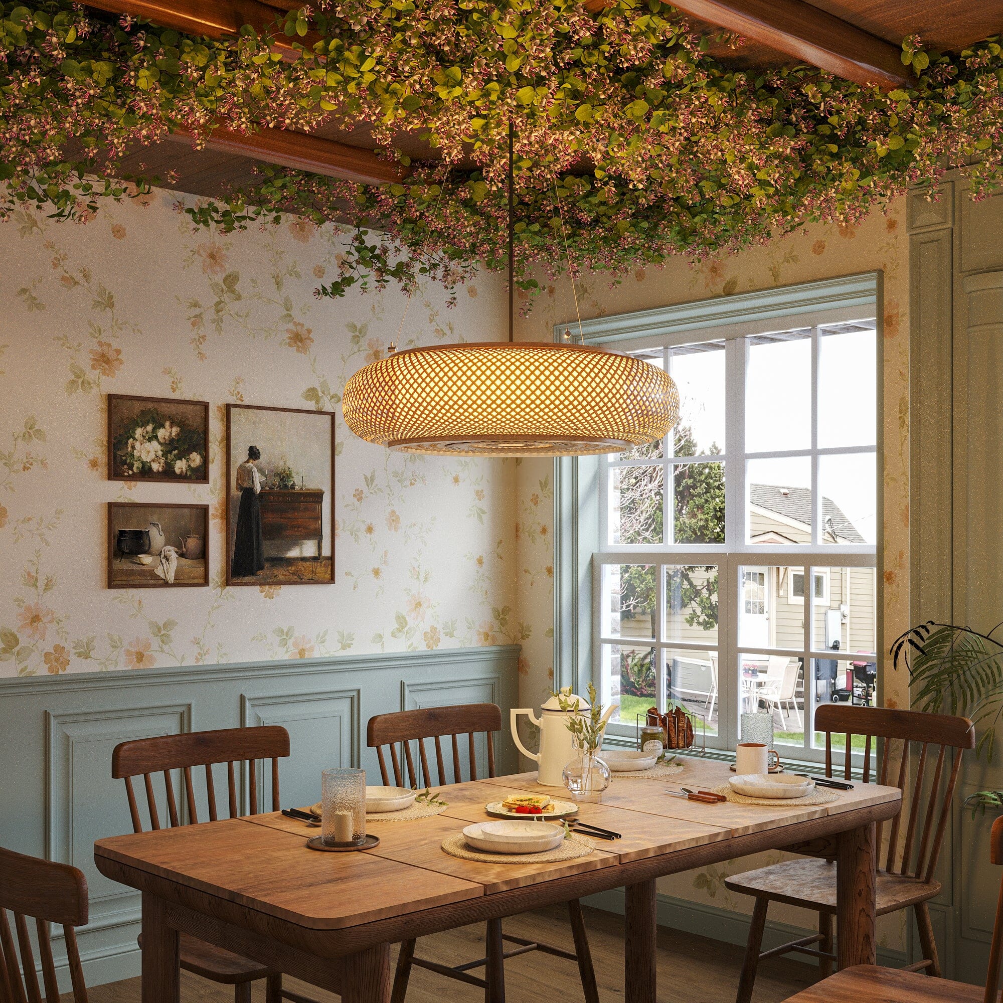 Lightsin Lutta-Natural Bamboo Pendant Light for Warm Ambiance Décor Lightsin UK 