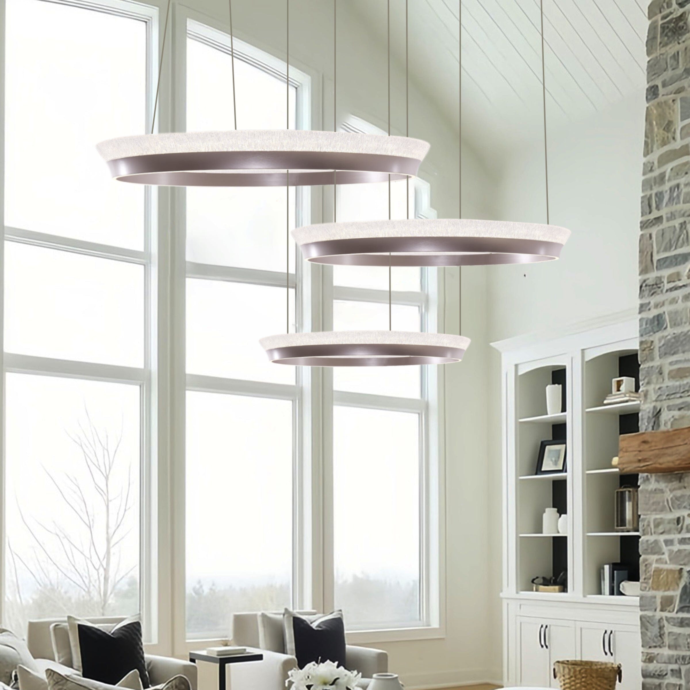 Lightsin Elegant Crystal Ring Chandelier Premium Pendant Light Lightsin UK 3-Circle 