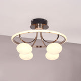 Lightsin Elegant Circular Ceiling Light with Four Orbs Lightsin UK 