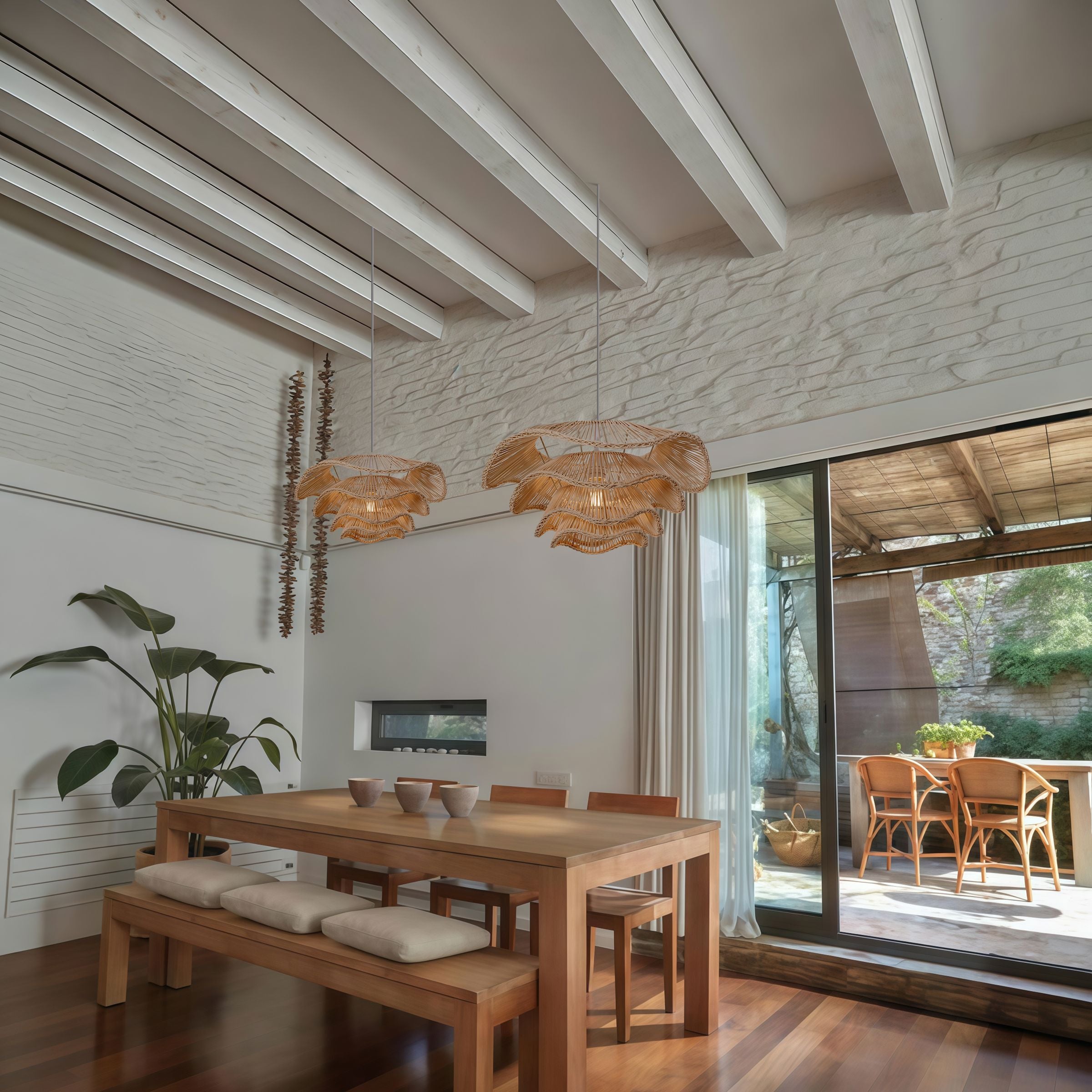 Lightsin Boho Bamboo Dome Hanging Light Lightsin UK 