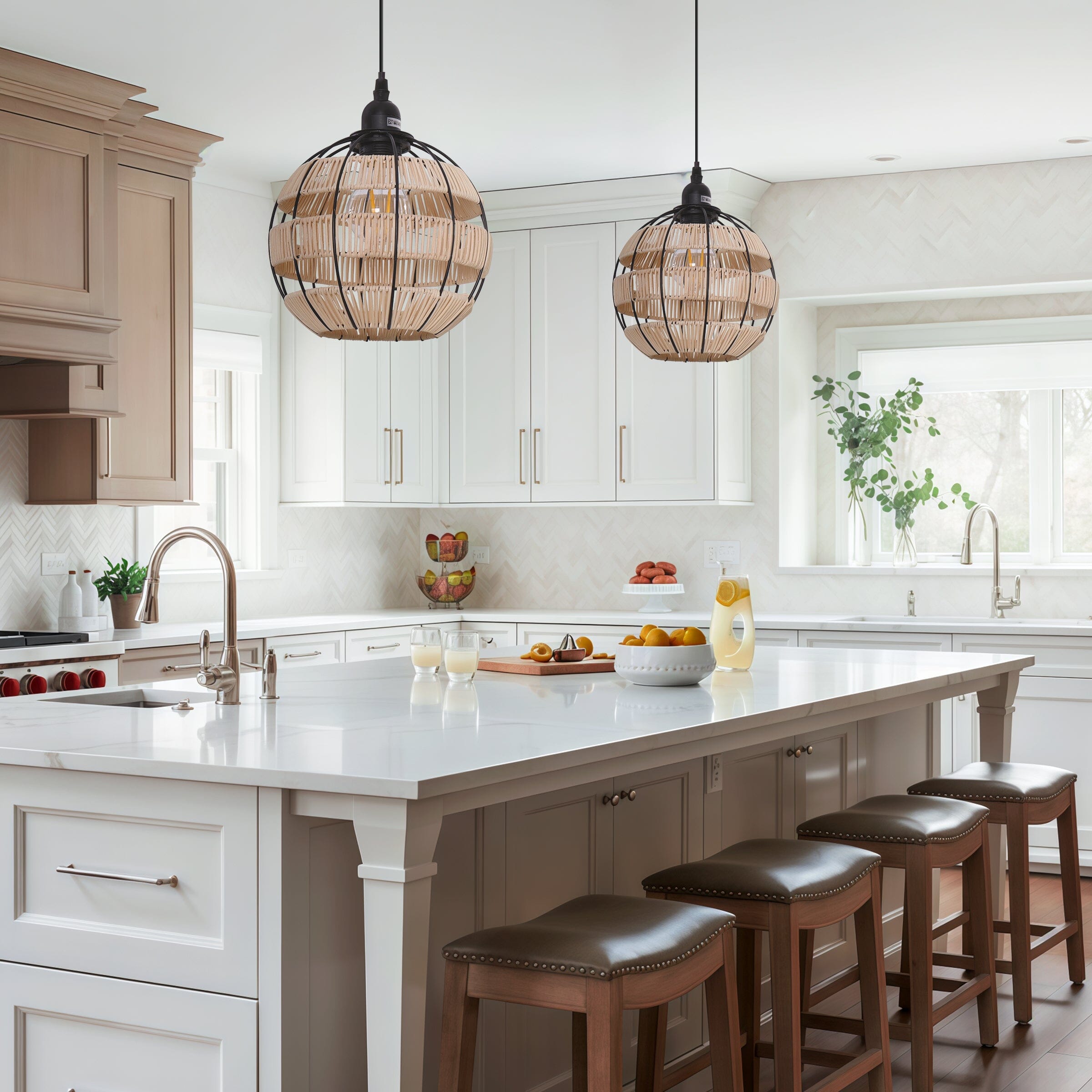 Lightsin Woven Sphere Pendant Light for Cozy Natural Elegance Lightsin UK 
