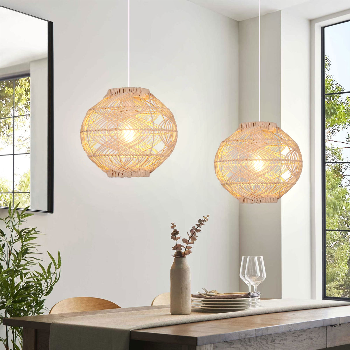 Lightsin Artisanal Rattan Pendant Light for Warm Interiors Lightsin UK 