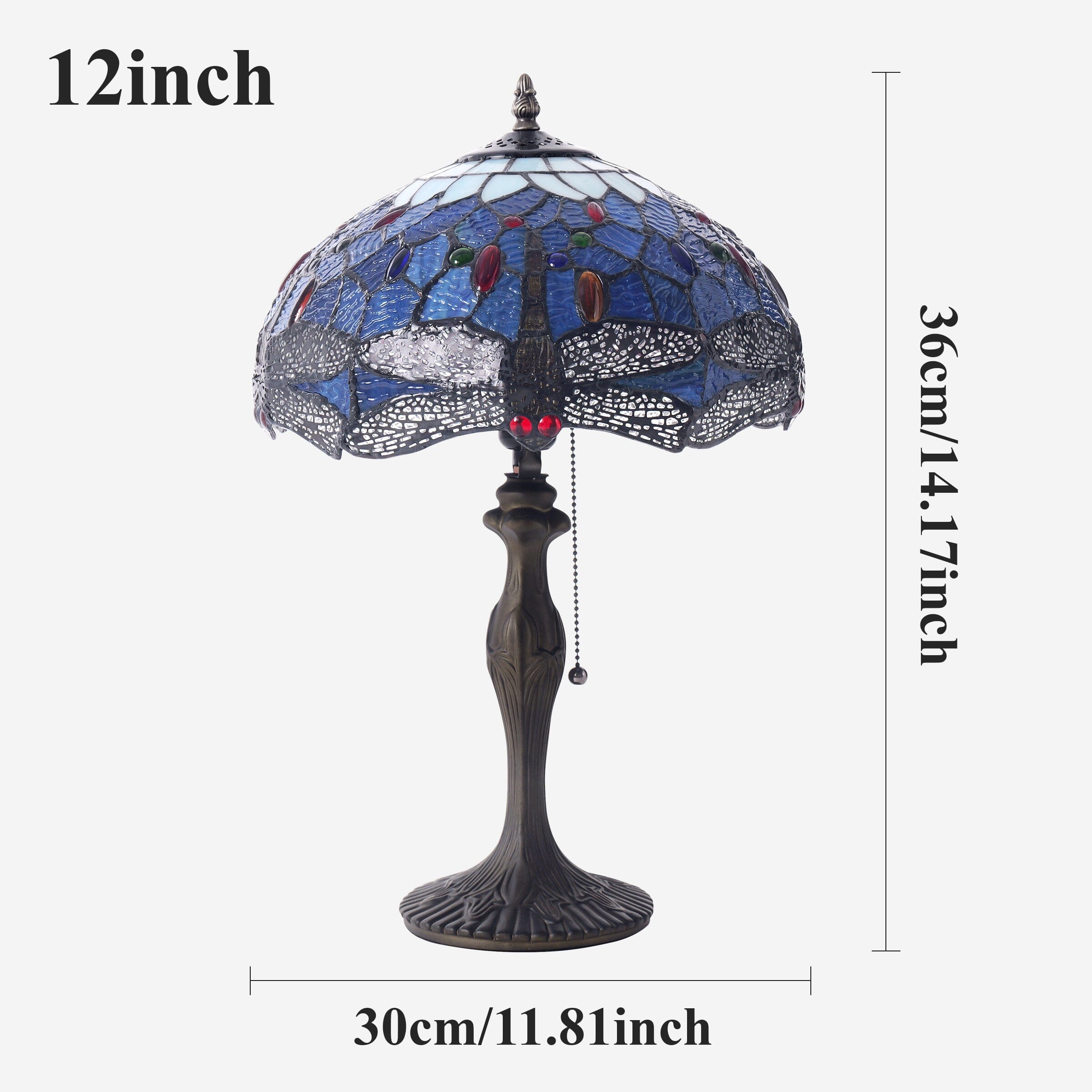 Lightin Tiffany Table Lamp | Handcrafted Stained Glass Dragonfly Series Lightsin UK 