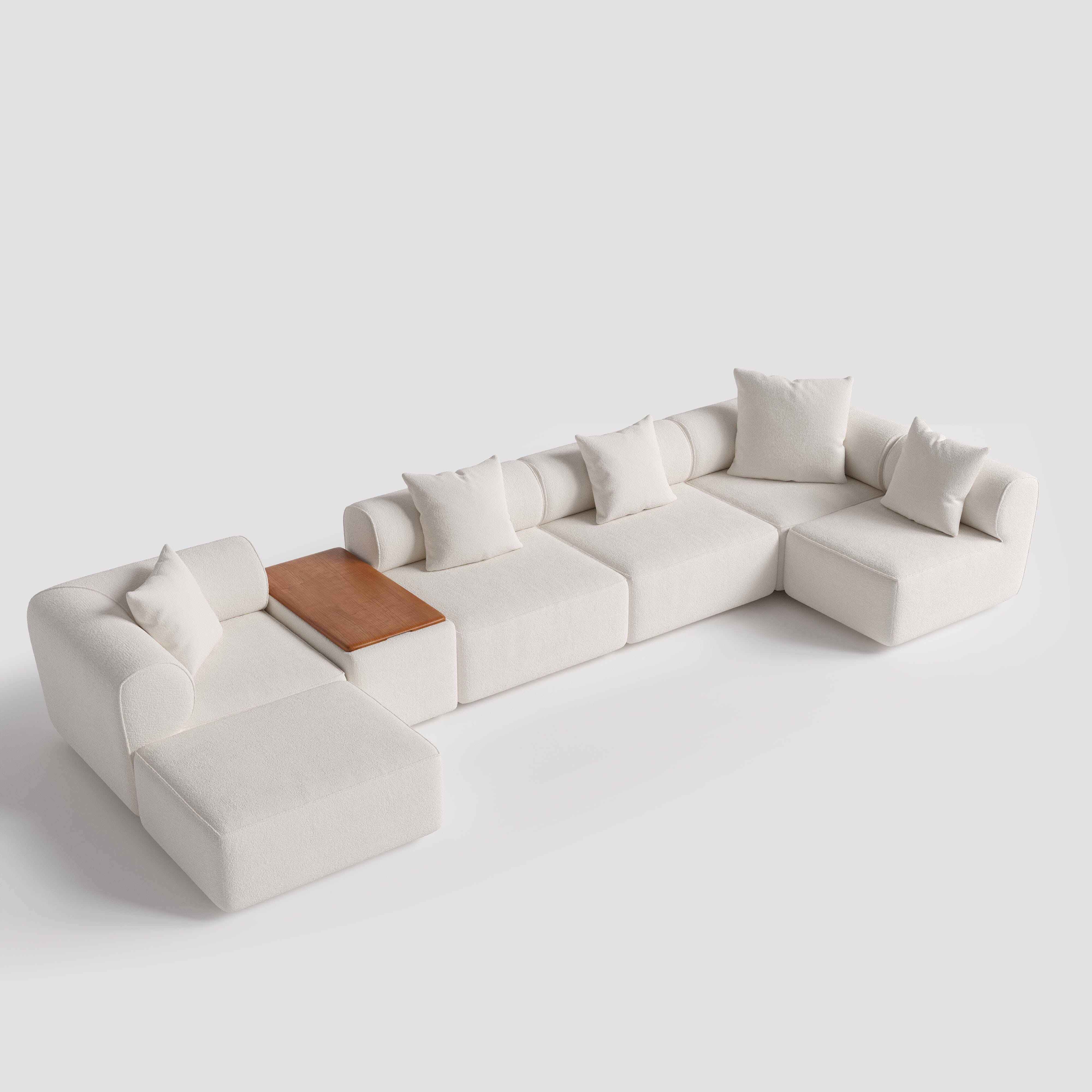 The Plump Modular Bouclé Sofa with Integrated Storage Cottonfy UK 