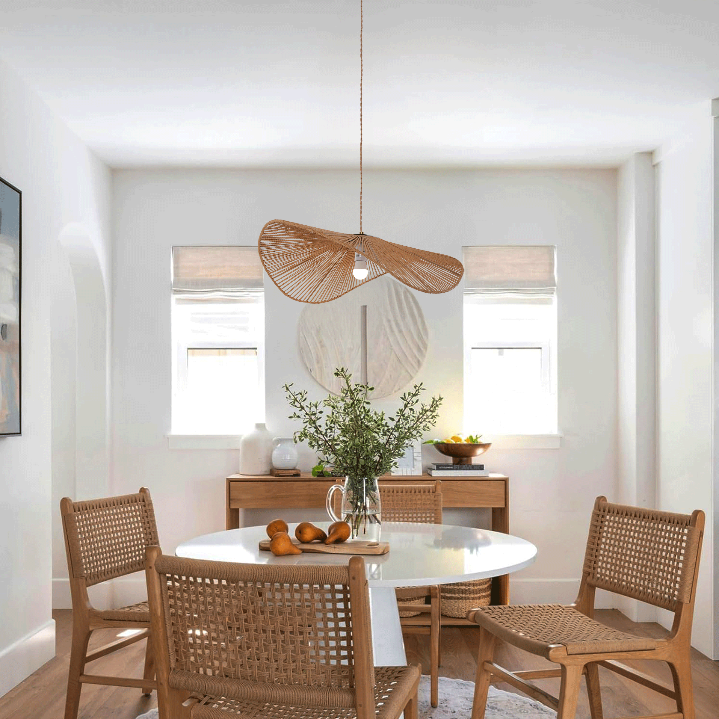 ‍Lightsin Vintage Handwoven Hemp Rope Bedroom Ceiling Lights (100% off) Lightsin UK S 