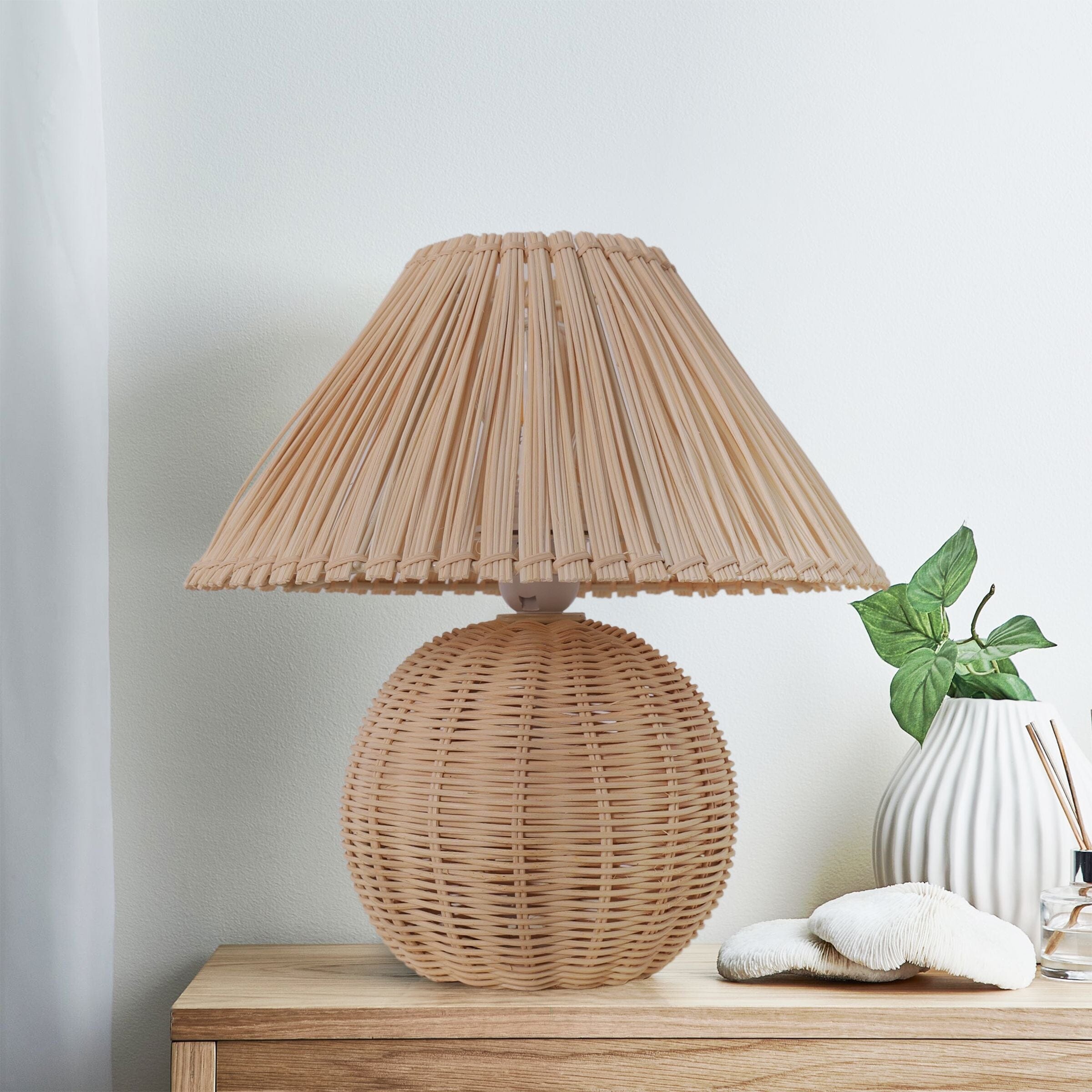 ‍Lightsin Eco-friendly Handwoven Rattan Table Lamp (100% off) Lightsin UK 1 Unit 