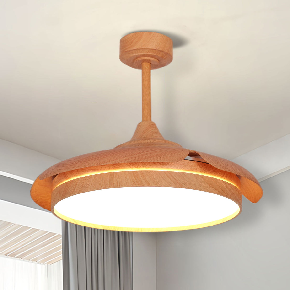 Lightsin Elegant Contemporary Ceiling Fan Light Featuring Soft LED Illumination Lightsin UK 