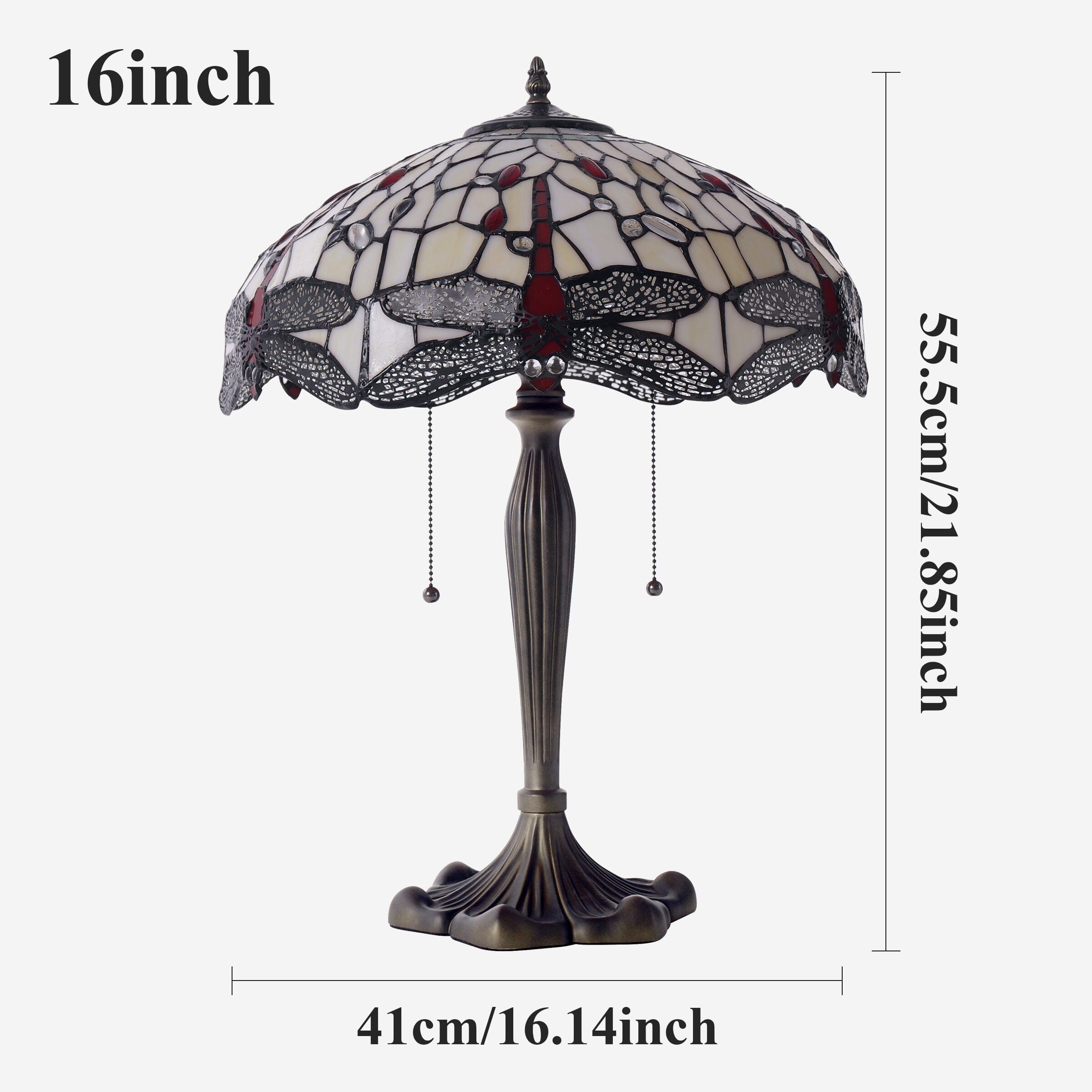 Lightin Tiffany Table Lamp | Handcrafted Stained Glass Dragonfly Series Lightsin UK 