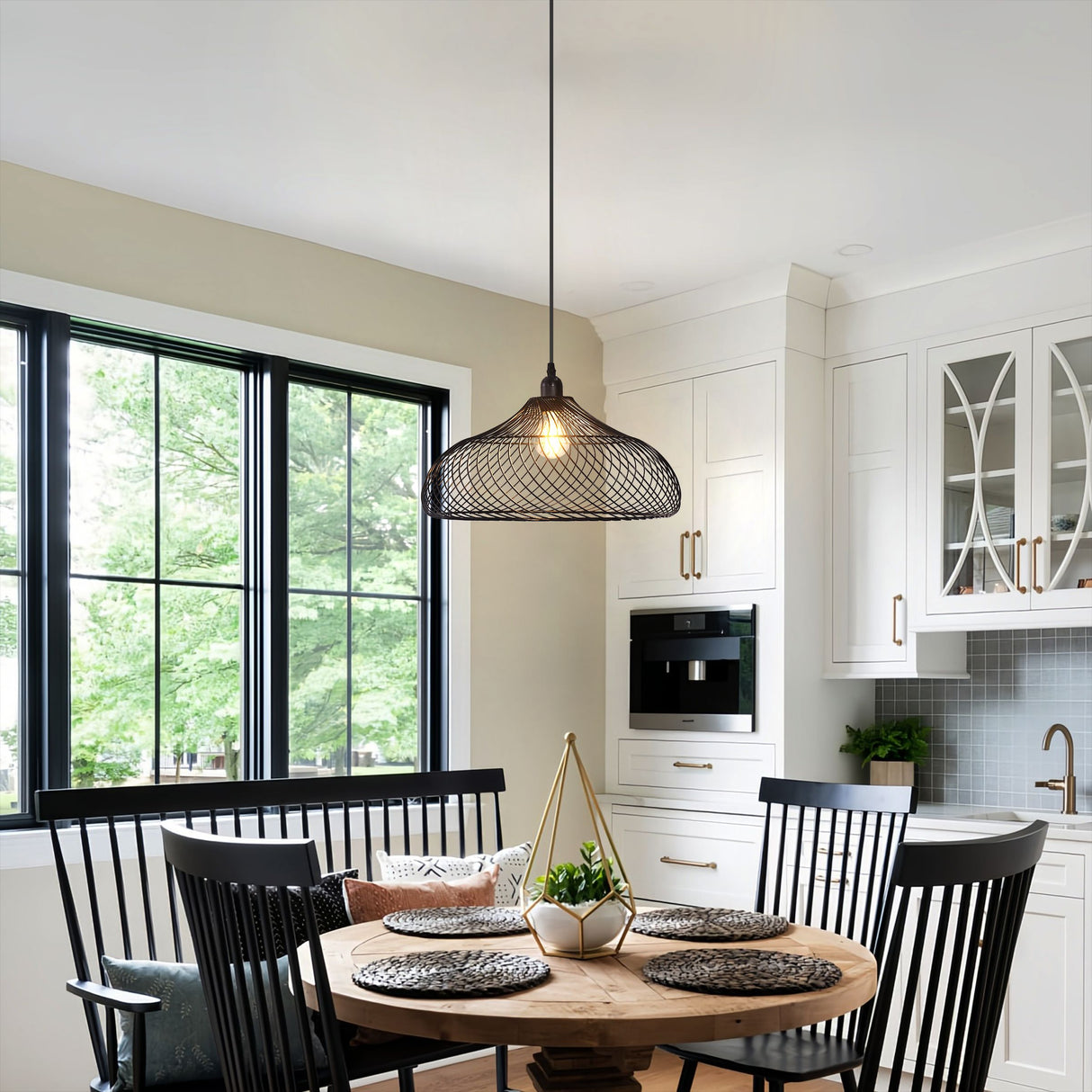Lightsin Industrial Style Black Iron Pendant Light with Spiral Design Lightsin UK 