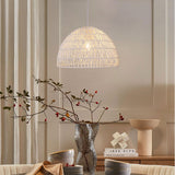 Lightsin Eco-Friendly White Handwoven Paper Rope Pendant Light Lightsin UK 