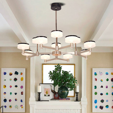 Lightsin Aluminum Acrylic Chandelier with Three-Color Changing Lightsin UK 