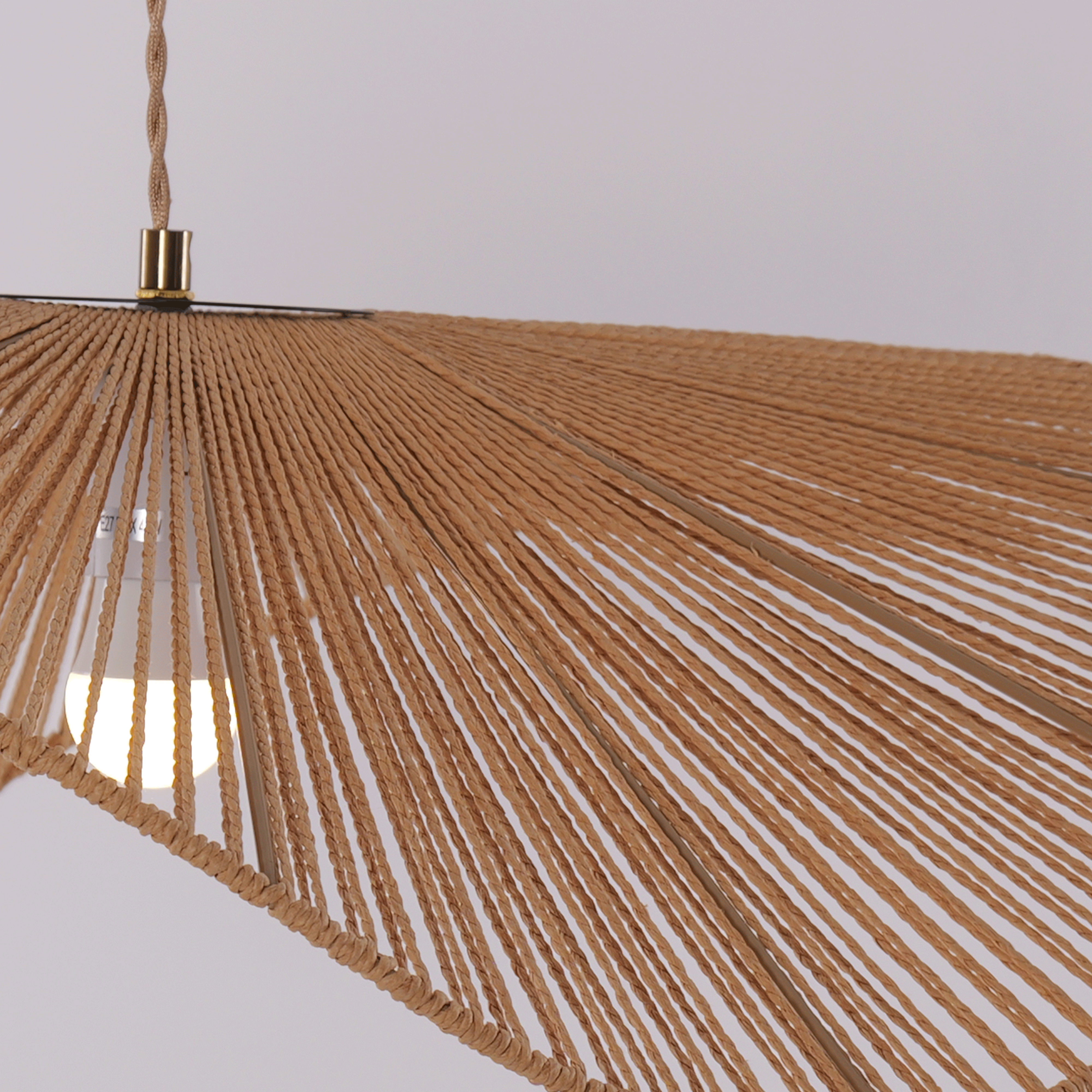 Lightsin Vintage Simple Creative Handwoven Hemp Rope Pendant Light Fixture Lightsin UK 
