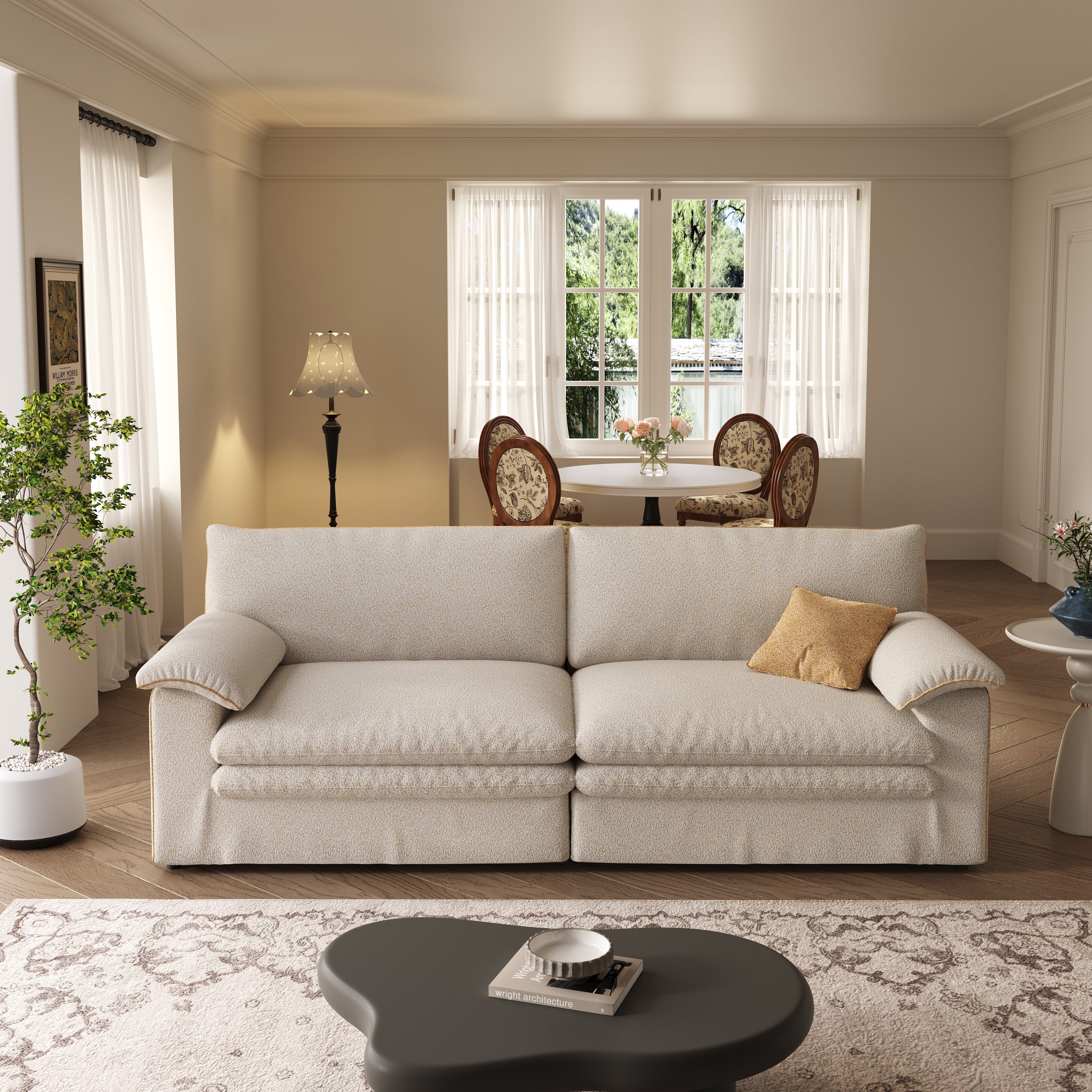 Cottonfy Stylish Lambswool Sofa with Detachable Design Living and Home 