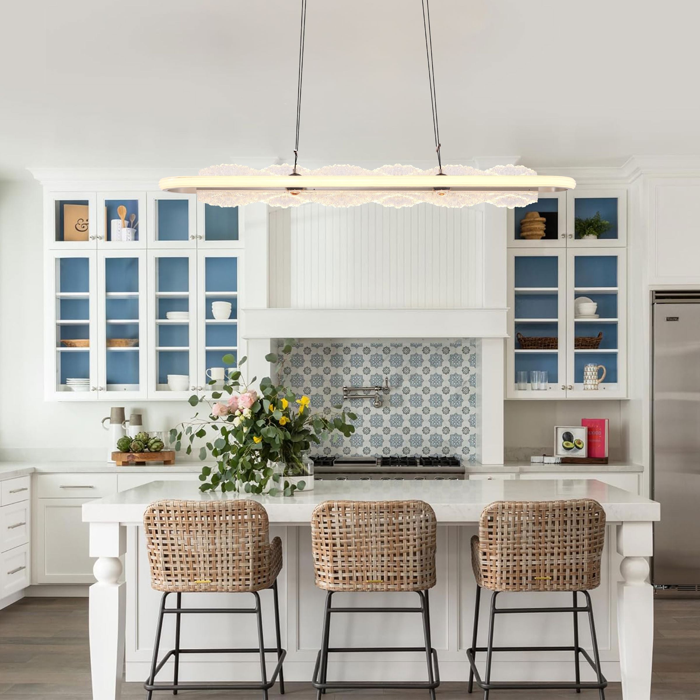 Lightsin Modern Aluminum and Acrylic Pendant Light for Dining Room Ceiling Lightsin UK 