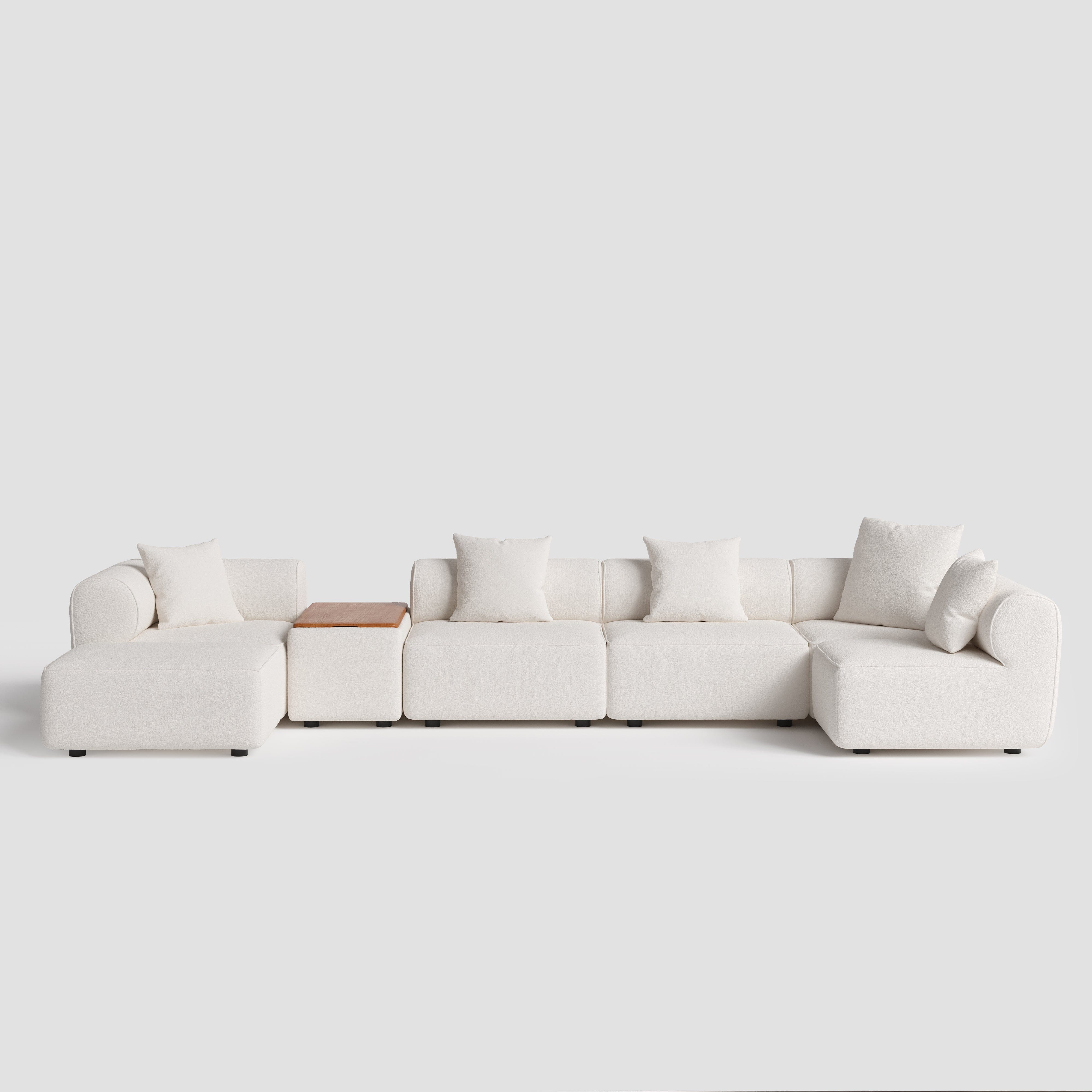 The Plump Modular Bouclé Sofa with Integrated Storage Cottonfy UK 