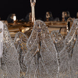 Lightsin Champagne Gold Crystal Leaf Chandelier Lightsin UK 