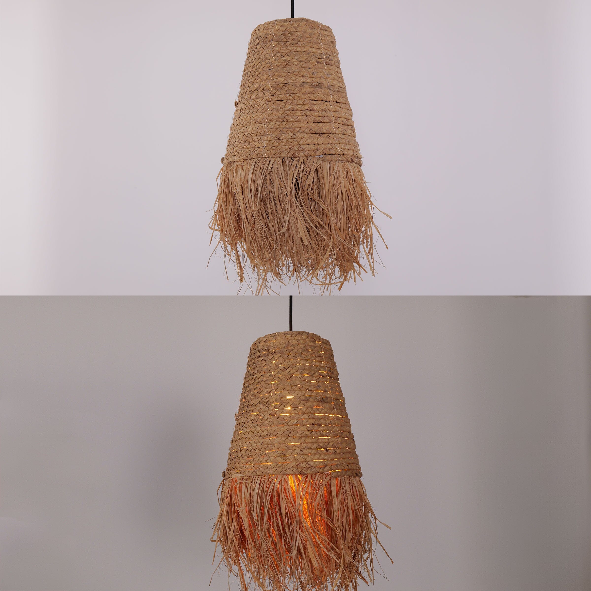 Lightsin Zen Wabi-Sabi Woven Pendant Light with Natural Grass Texture Lightsin UK 