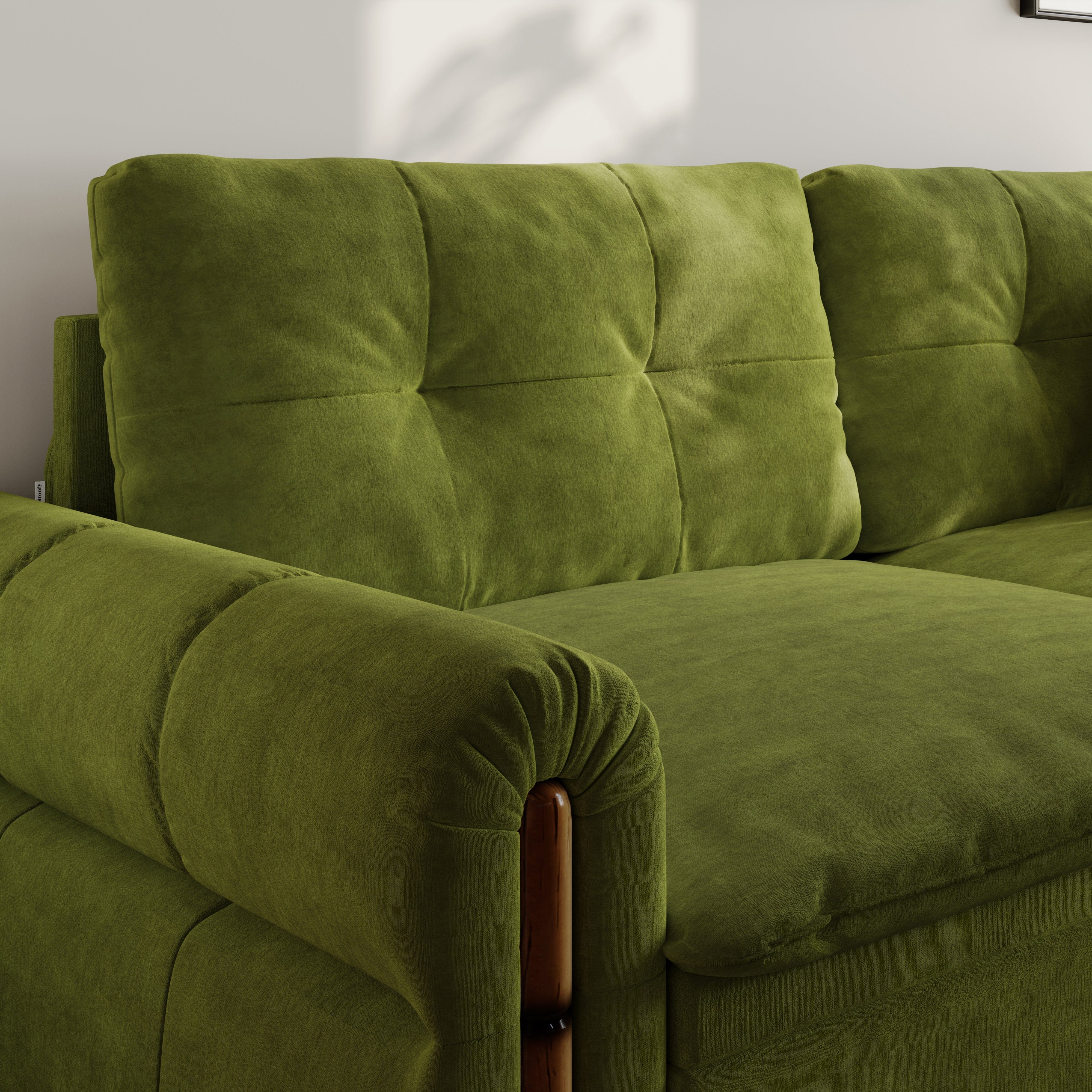 Cottonfy Vintage Pet Friendly Bamboo Design Sofa Bed with Storage Cottonfy UK 